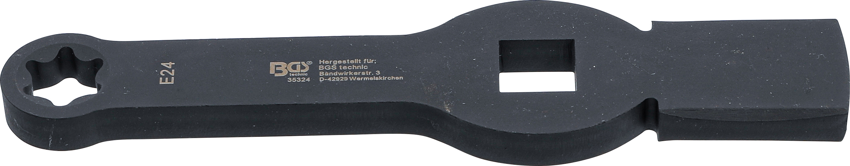 BGS 35324 Schlag-Ringschlüssel | E-Profil (für Torx) | mit 2 Schlagflächen | SW E24