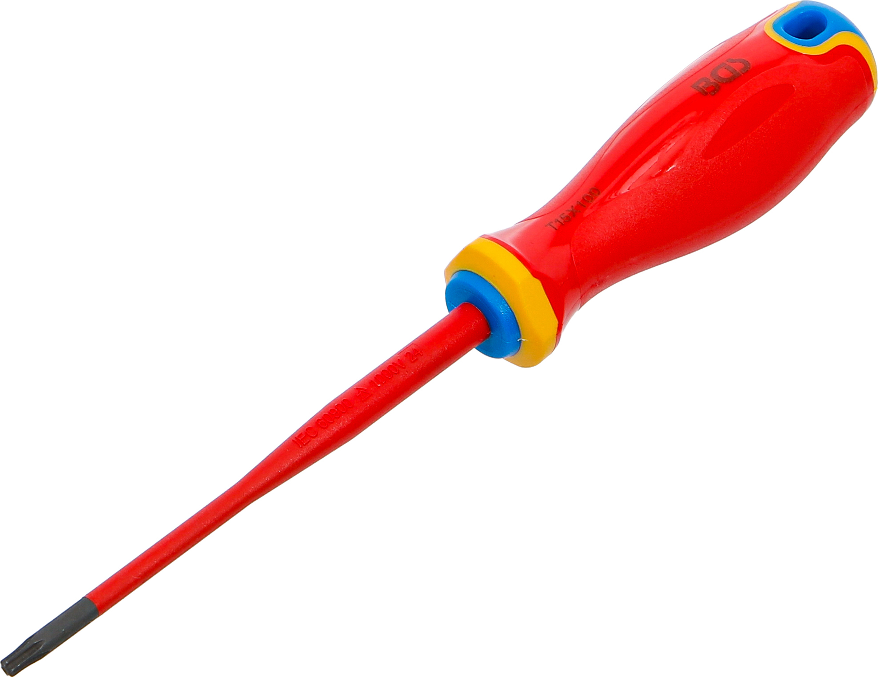 BGS 35864 VDE-Schraubendreher | extra dünne Spitze | T-Profil (für Torx) T15 BGS 35864 VDE-Schraubendreher | extra dünne Spitze | T-Profil (für Torx) T15