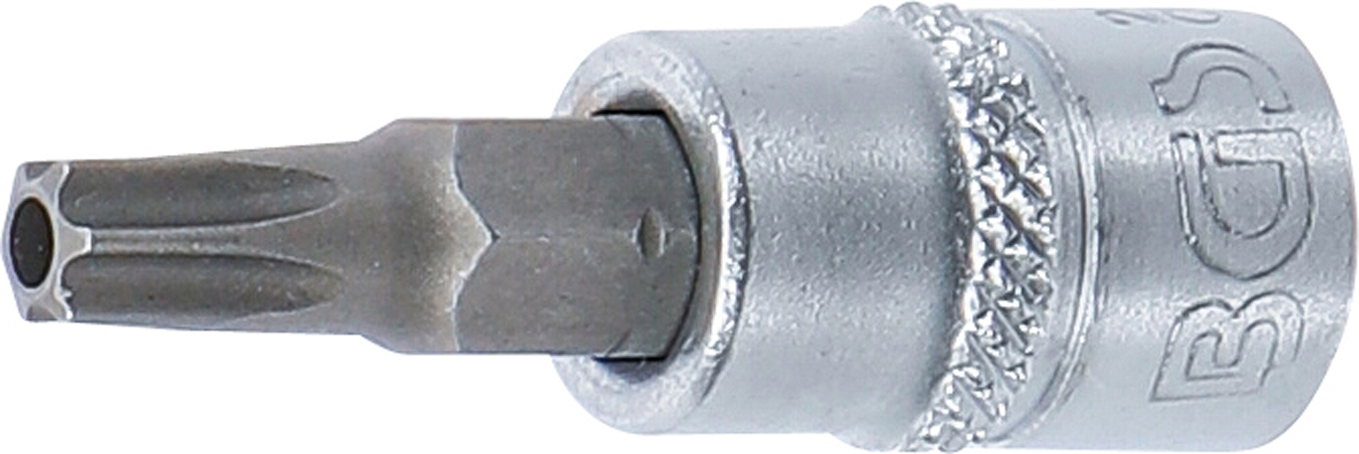 BGS 2361 Bit-Einsatz | Antrieb Innenvierkant 6,3 mm (1/4") | T-Profil (für Torx) mit Bohrung T27 BGS 2361 Bit-Einsatz | Antrieb Innenvierkant 6,3 mm (1/4") | T-Profil (für Torx) mit Bohrung T27
