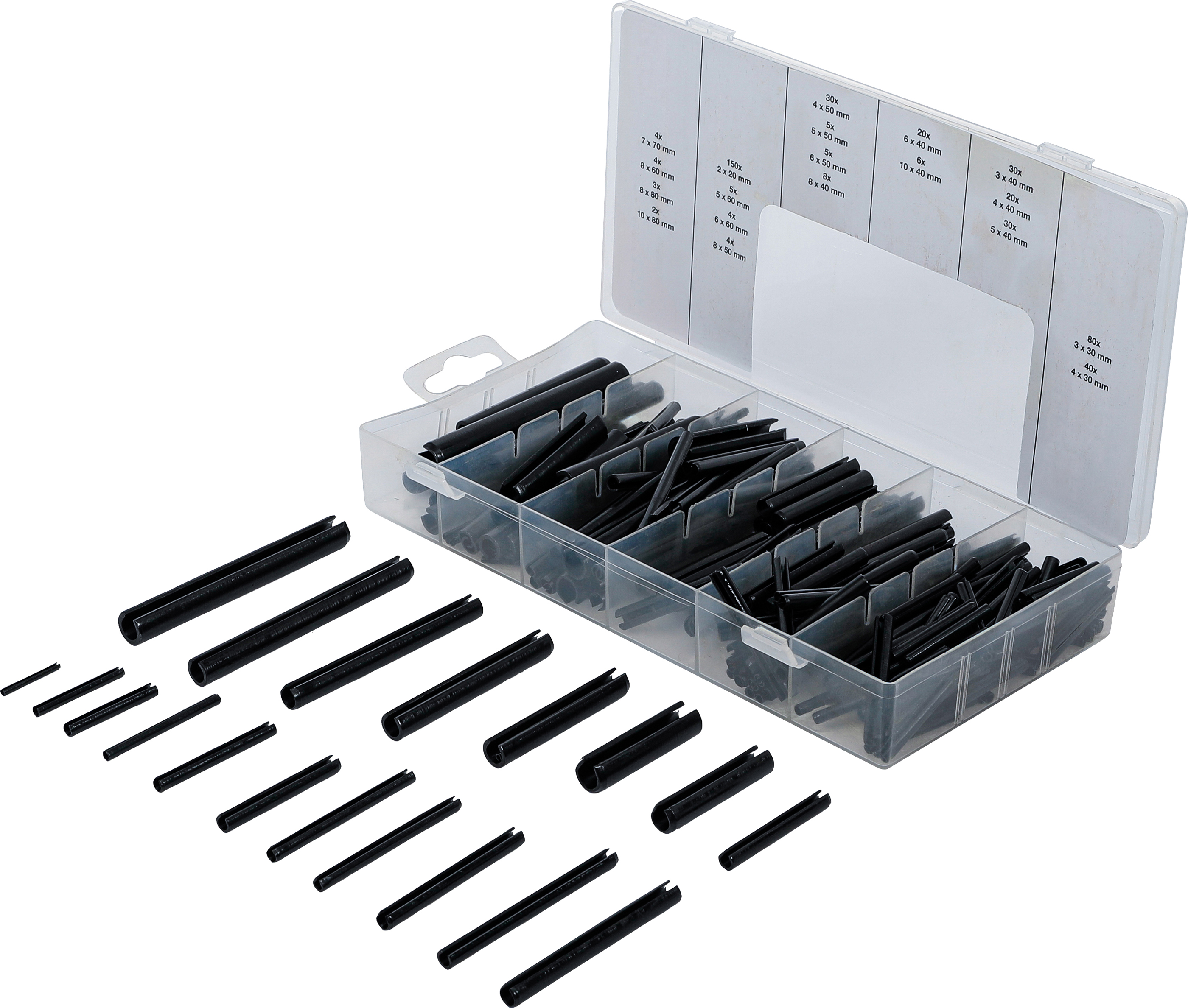 BGS 8054 Hohlsplinte-/Federstifte-Sortiment | 450-tlg.