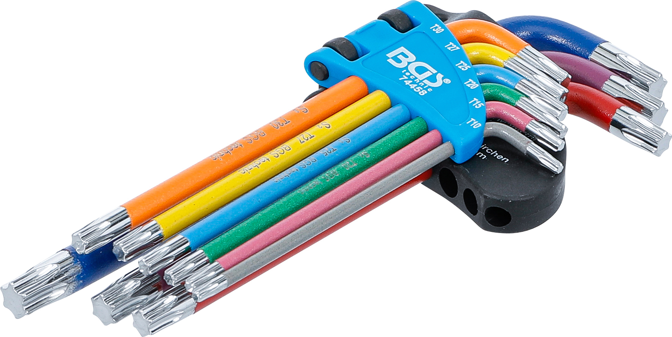 BGS 74458 Winkelschlüssel-Satz | Multicolour | T-Profil (für Torx) T10 - T50 | 9-tlg.