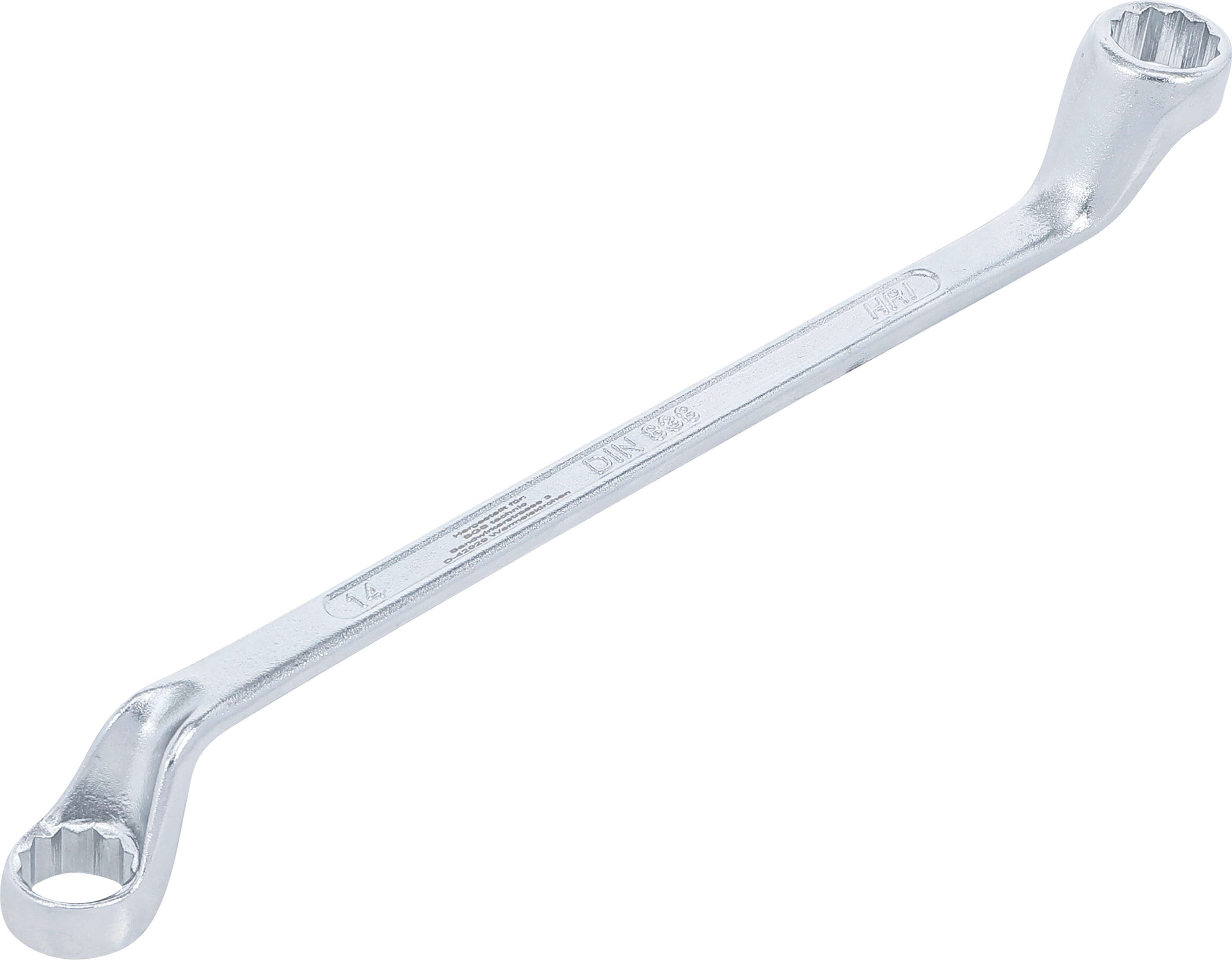 BGS 1214-14x15 Doppel-Ringschlüssel, gekröpft | SW 14 x 15 mm