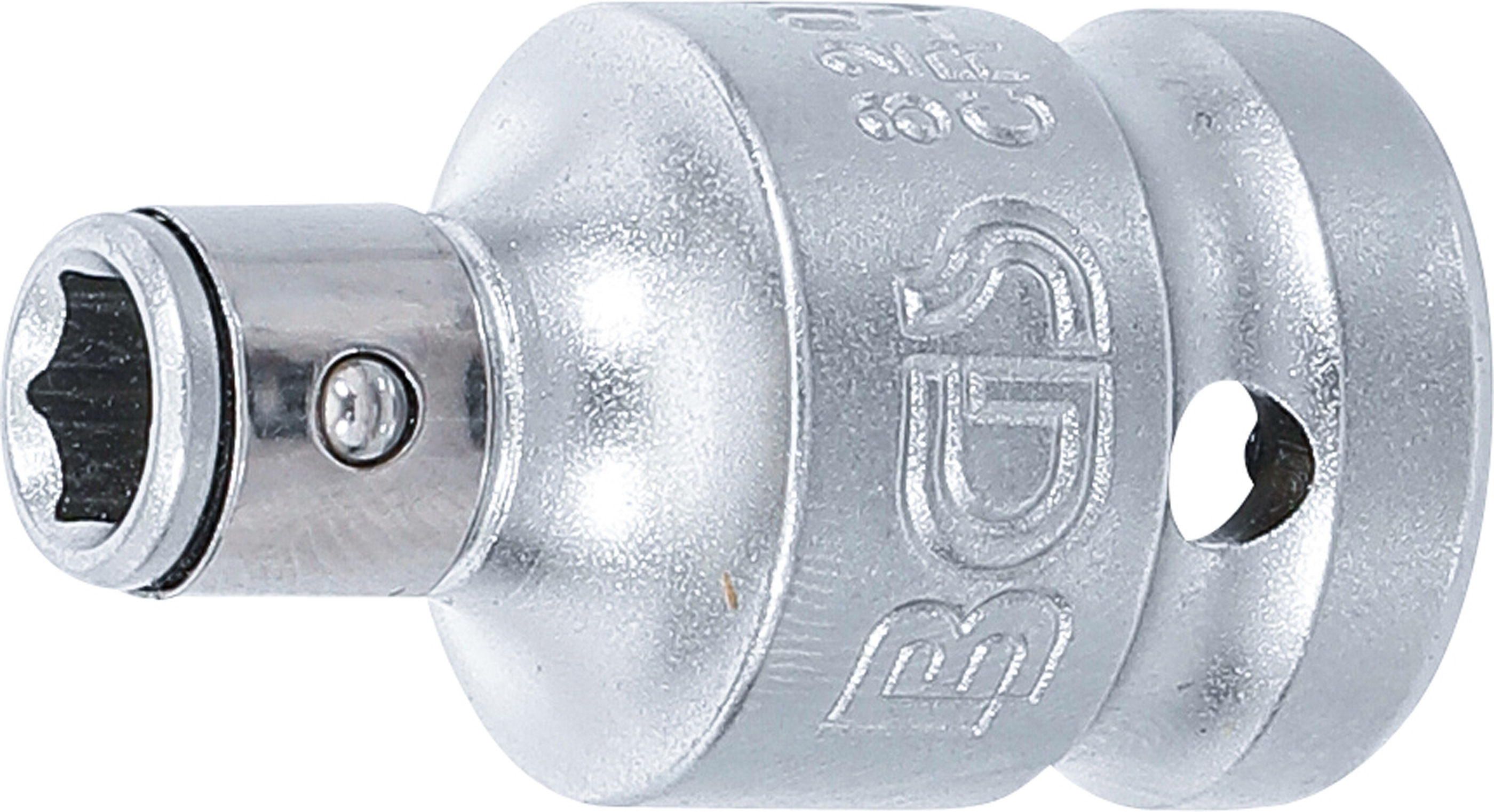 BGS 8201 Bit-Adapter mit Haltekugel | Innenvierkant 12,5 mm (1/2") | Innensechskant 6,3 mm (1/4")