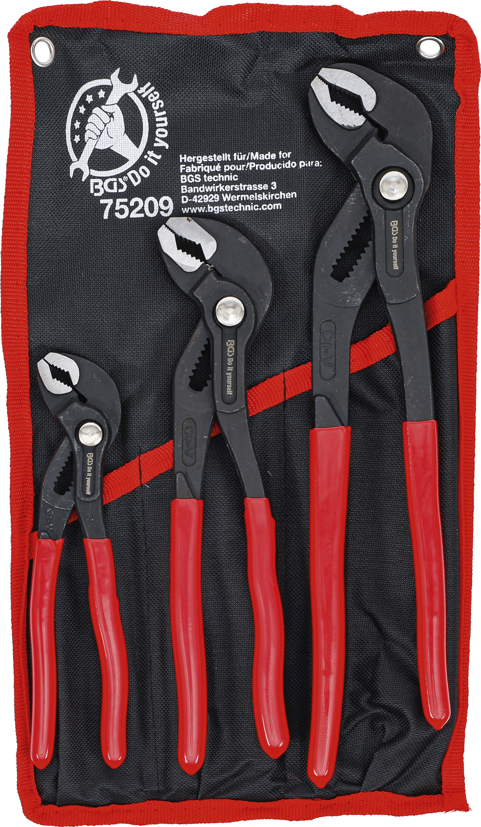 BGS 75209 Wasserpumpenzangen-Satz | 175 / 240 / 300 mm | 3-tlg.