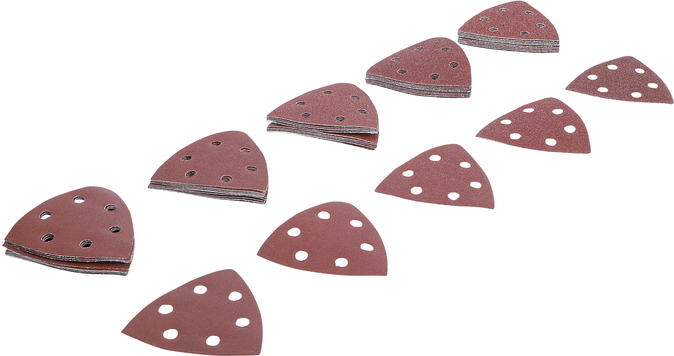 BGS 80815 Schleifblatt-Satz für Dreieckschleifer | 95 x 95 mm | K 40 - 180 | 50-tlg.