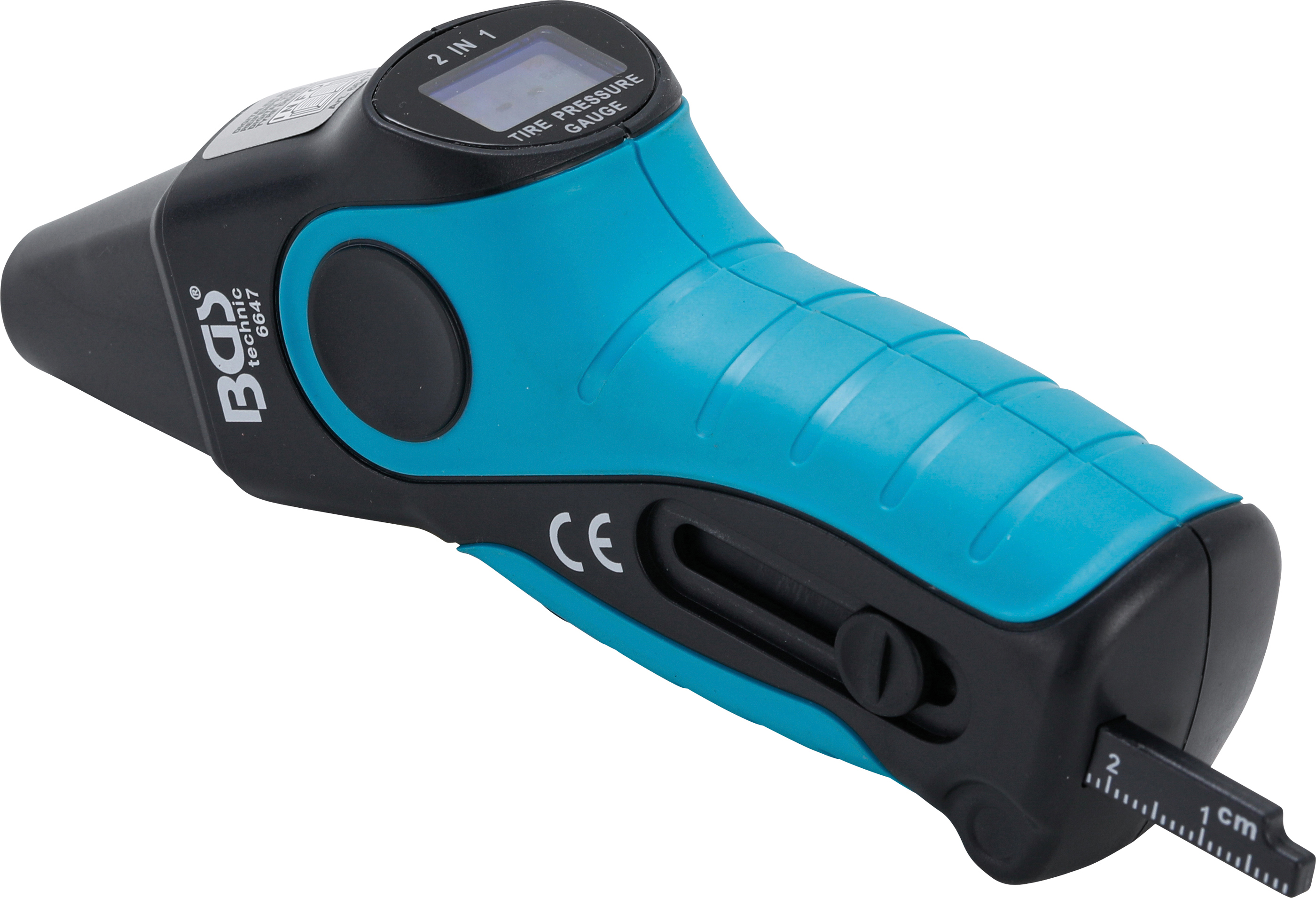 BGS 6647 Digitaler Reifendruckprüfer & Reifenprofil-Messschieber | "2-IN-1"