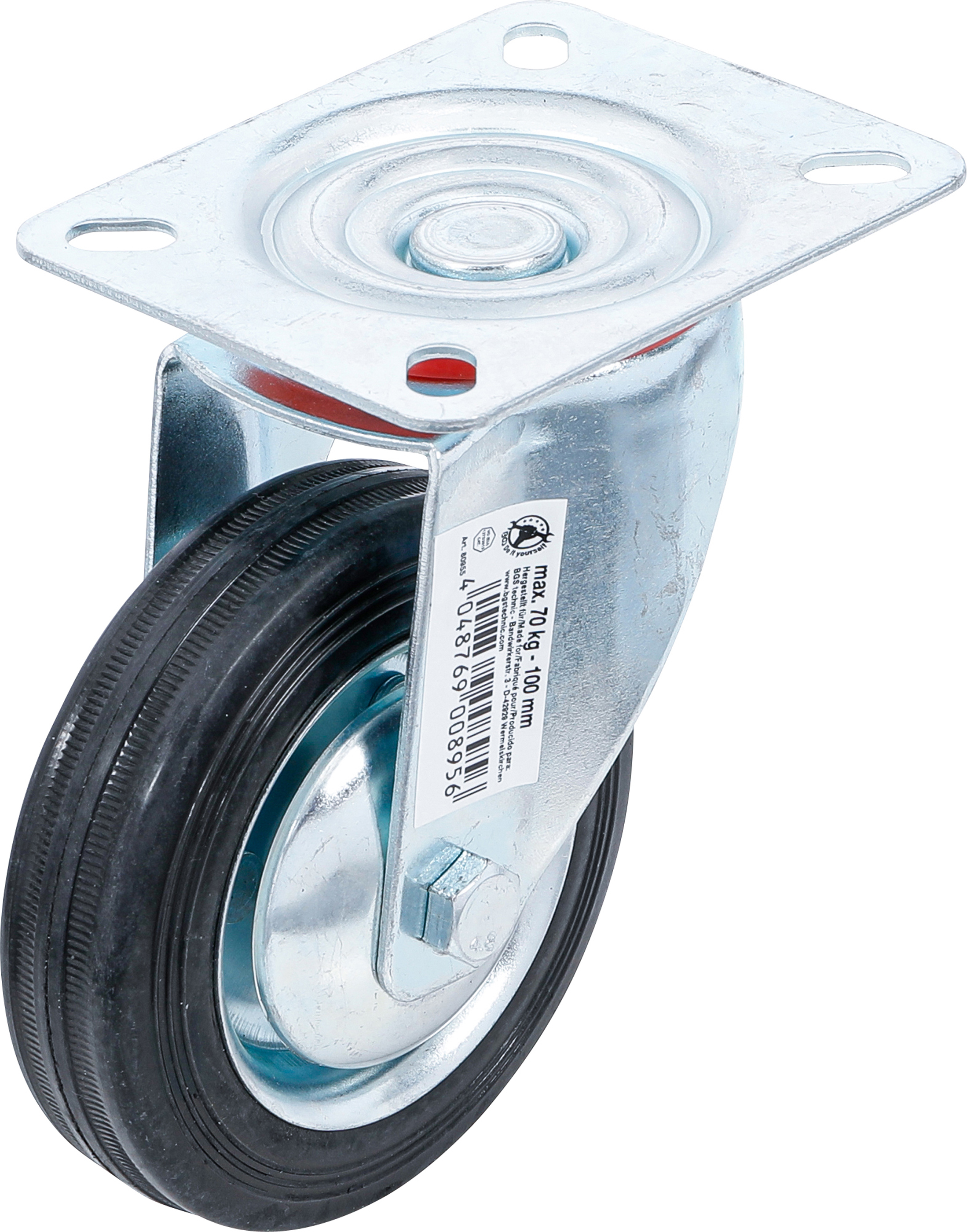 BGS 80955 Lenkrolle | mit Anschraubsockel | Ø 100 mm