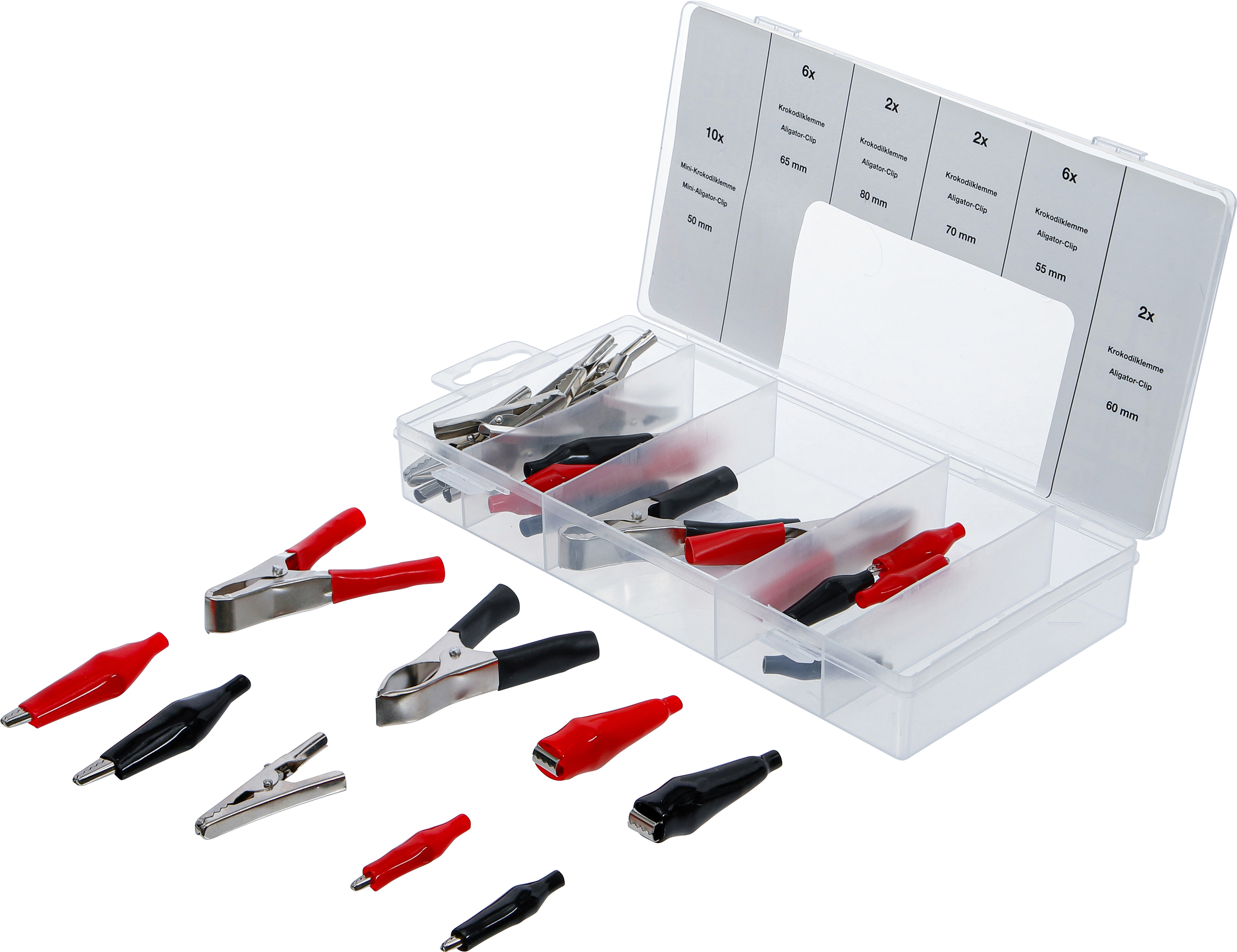 BGS 8138 Krokodilklemmen-Sortiment | 28-tlg.