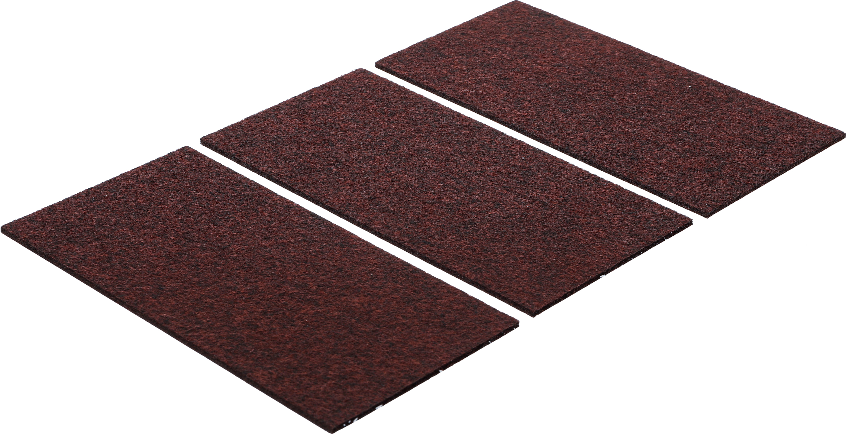 BGS 80713 Filzgleiter | Platten | braun | 100 x 200 mm | 3-tlg.