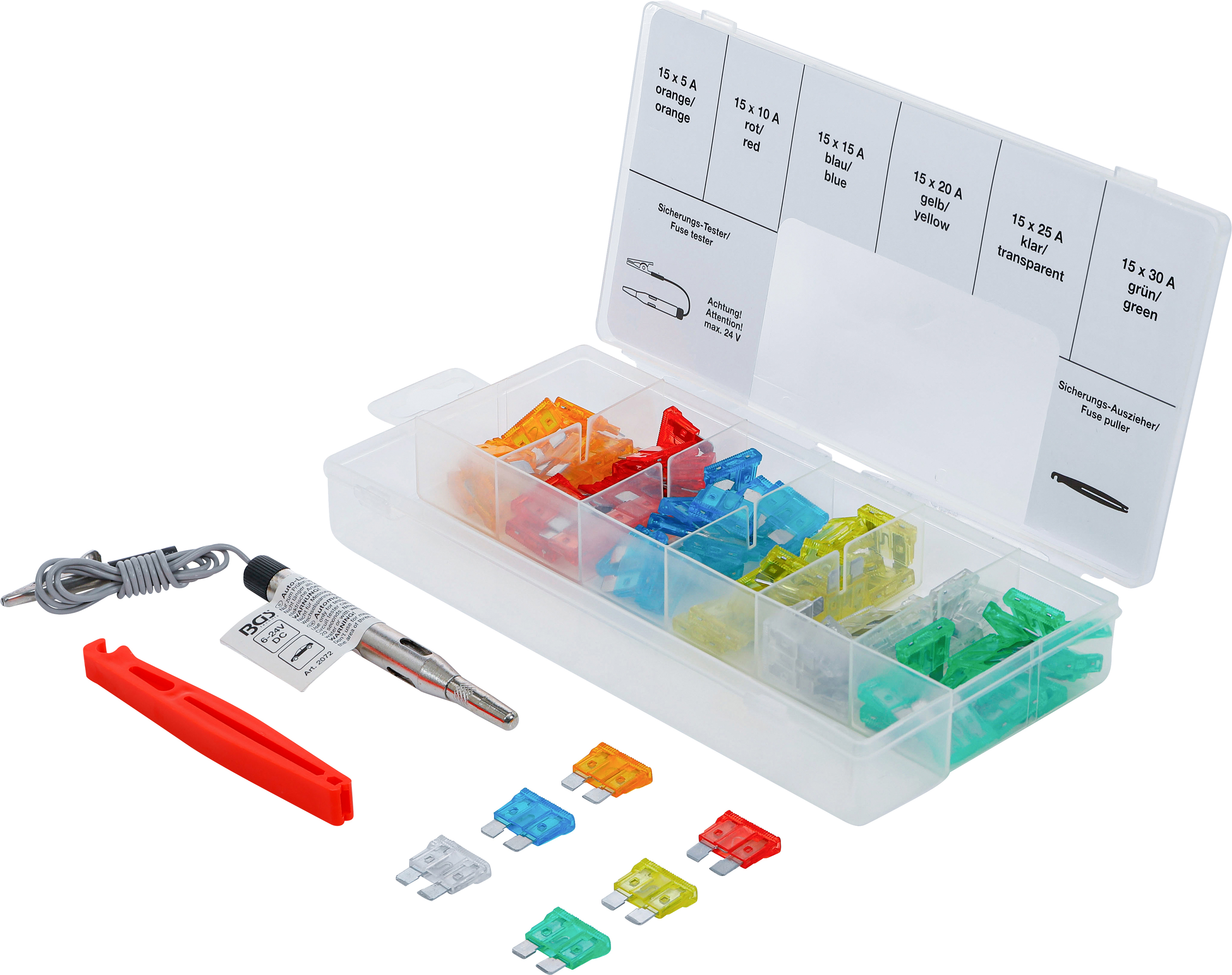 BGS 8124 Kfz-Sicherungs-Sortiment | Standard | 92-tlg.
