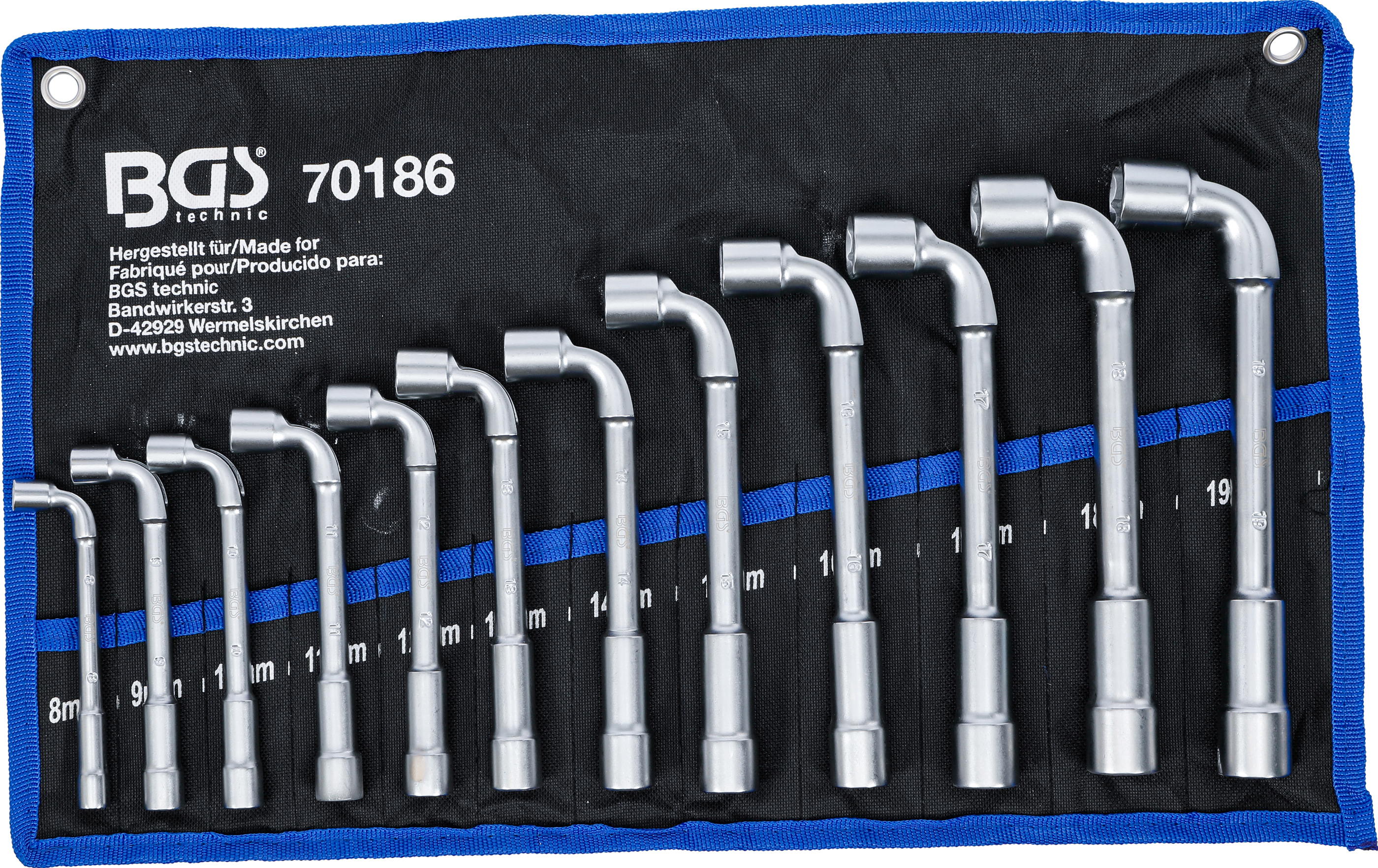 BGS 70186 Pfeifenkopfschlüssel-Satz | SW 8 - 19 mm | 12-tlg.