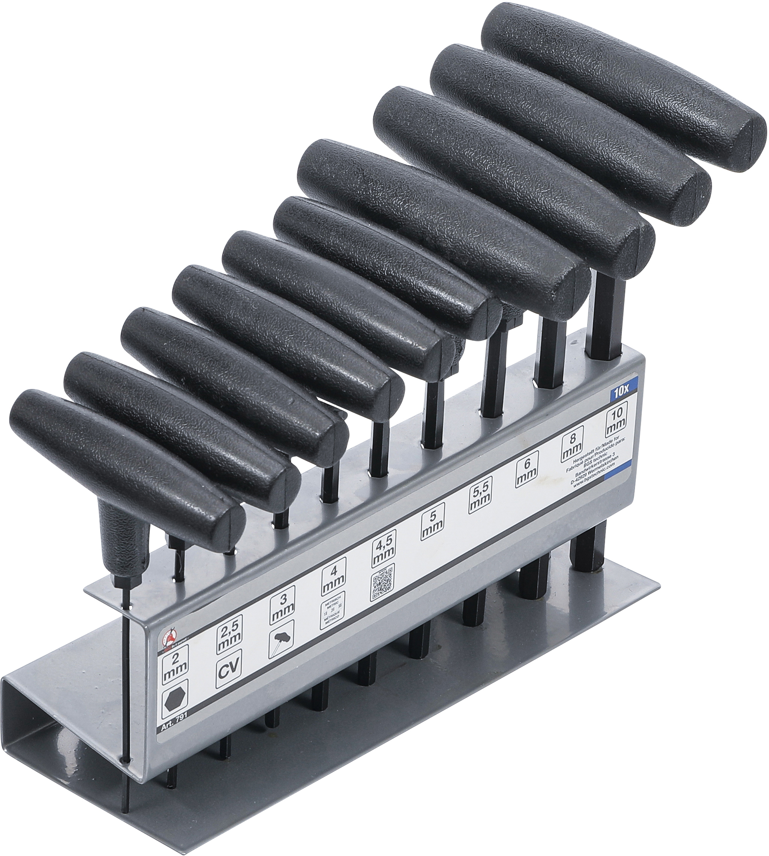 BGS 791 Schraubendreher-Satz mit T-Griff | Innensechskant 2 - 10 mm | 10-tlg.