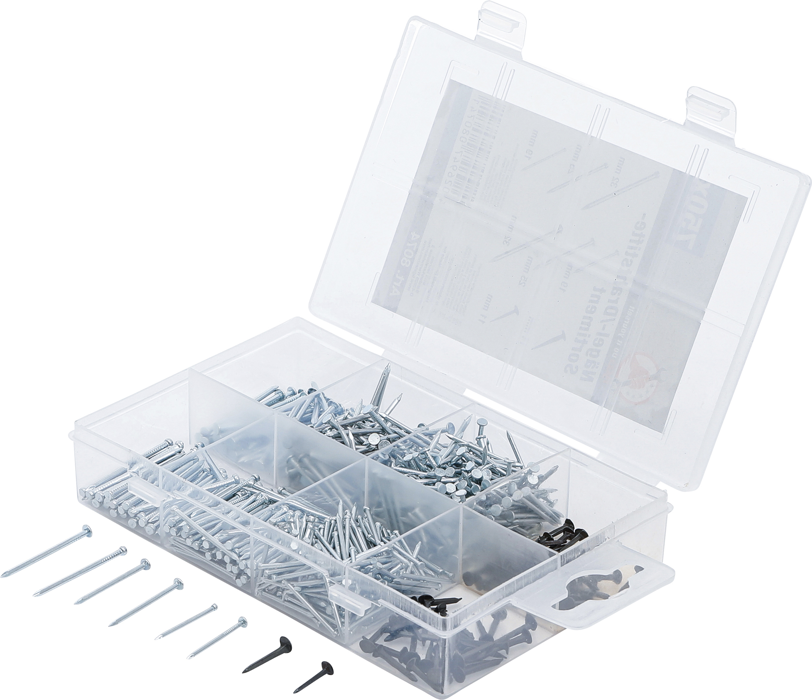 BGS 8074 Nägel-/Drahtstifte-Sortiment | 750-tlg.