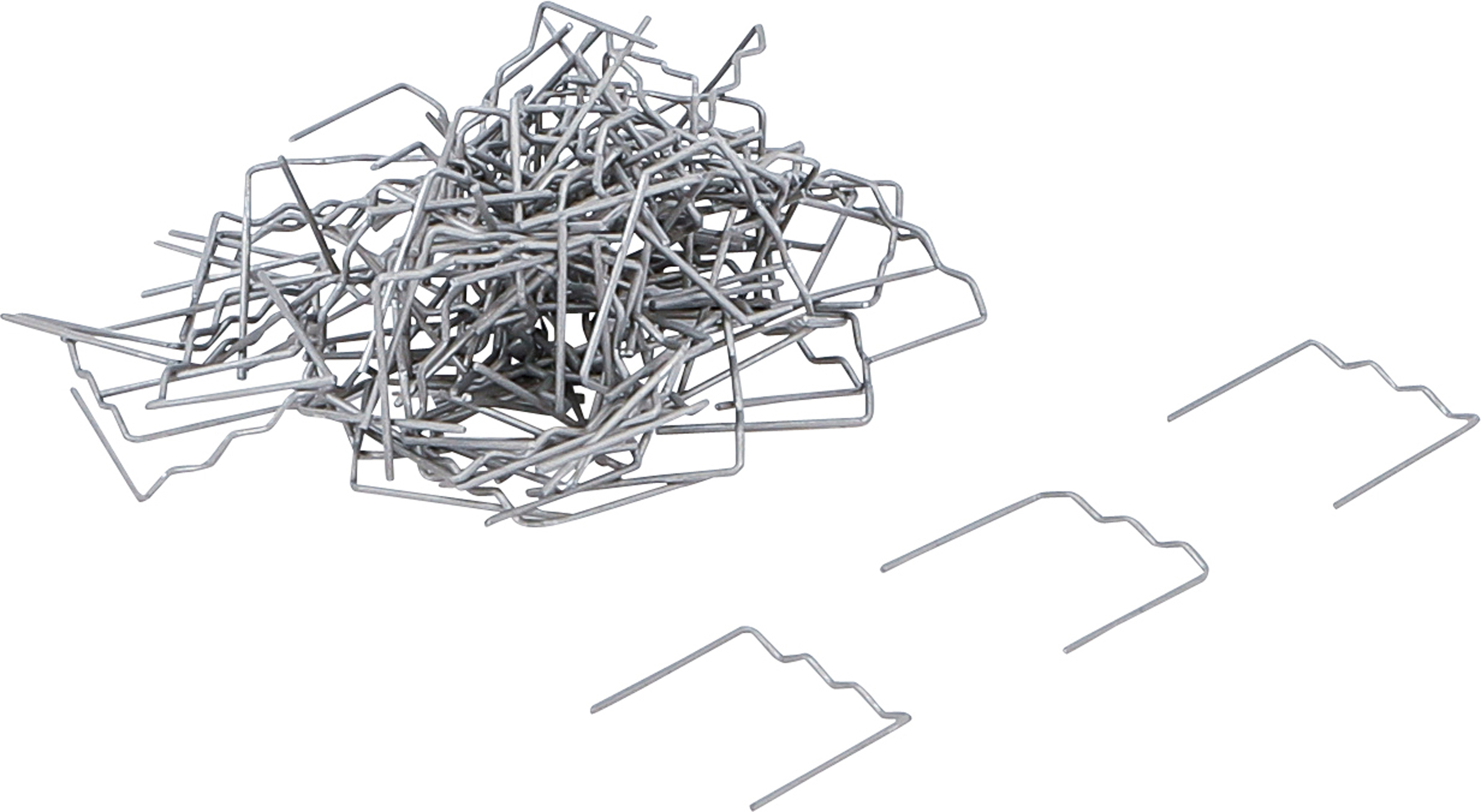 BGS 73350 Reparaturklammern-Satz | flach | 0,6 mm | 100-tlg.
