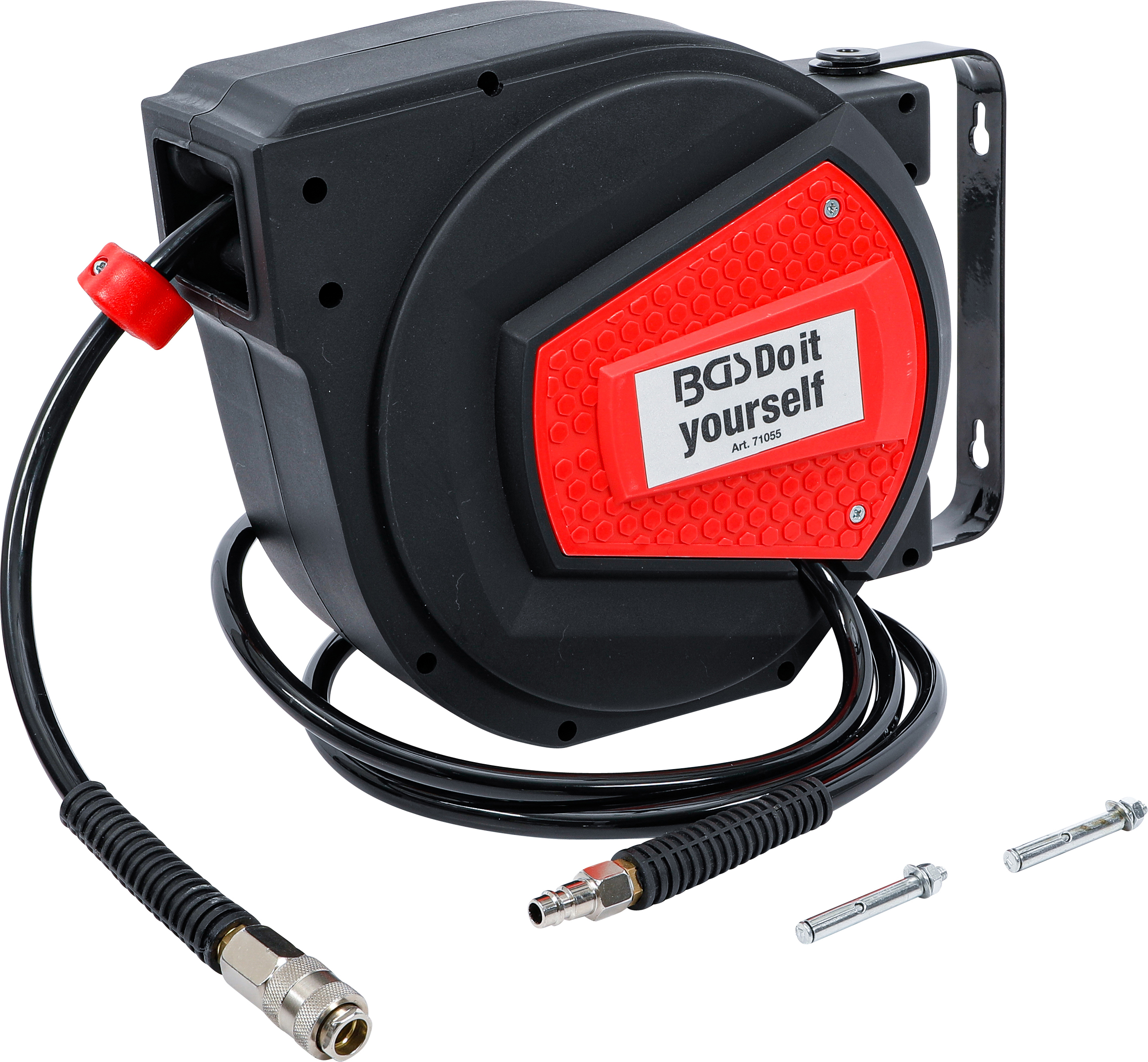 BGS 71055 Druckluftschlauch mit Aufroller | automatisch | 10 m + 1,5 m
