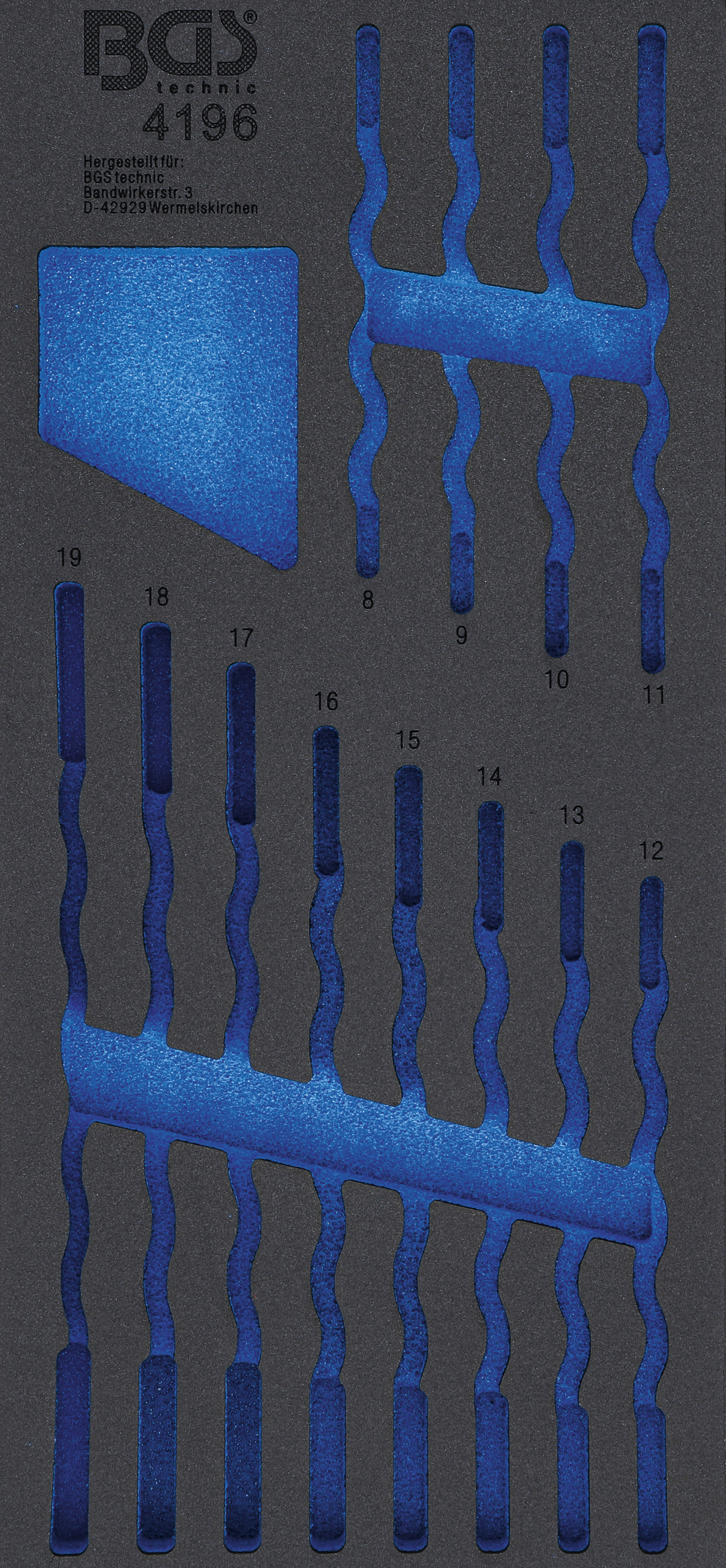 BGS 4196-1 Werkstattwageneinlage 1/3 | leer | für Art. 4196