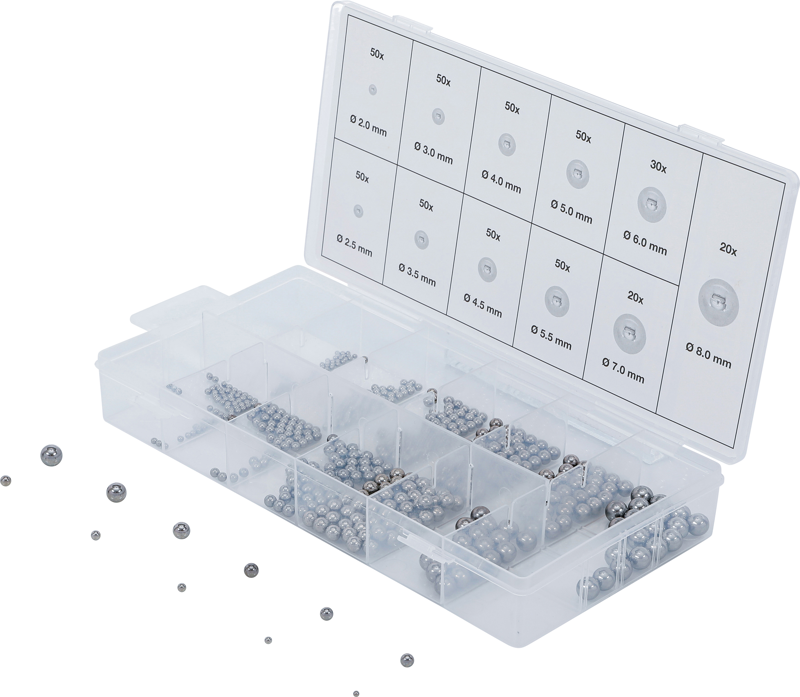 BGS 6853 Stahlkugel-Sortiment | 470-tlg.