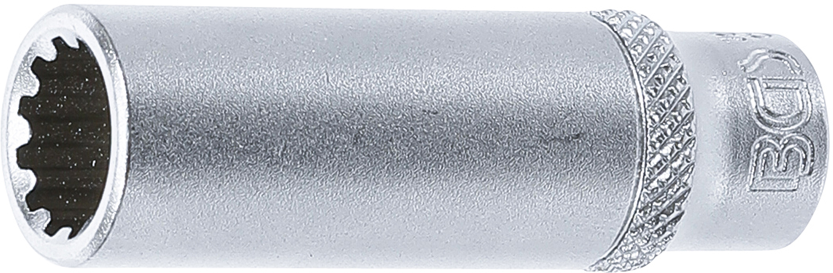 BGS 10160 Steckschlüssel-Einsatz Gear Lock, tief | Antrieb Innenvierkant 6,3 mm (1/4") | SW 10 mm