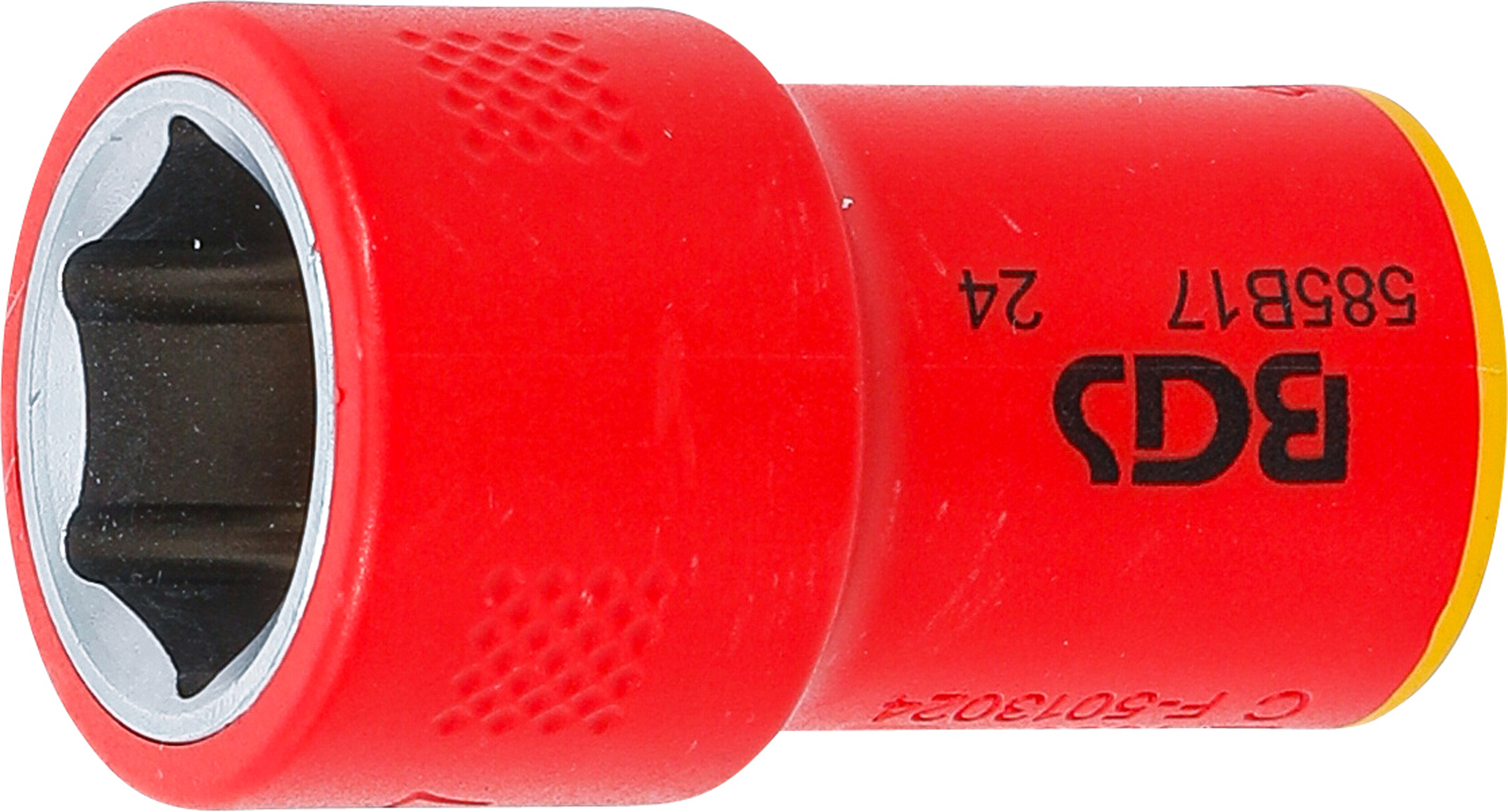 BGS 35877 VDE-Steckschlüssel-Einsatz Sechskant | Antrieb Innenvierkant 10 mm (3/8") | SW 17 mm