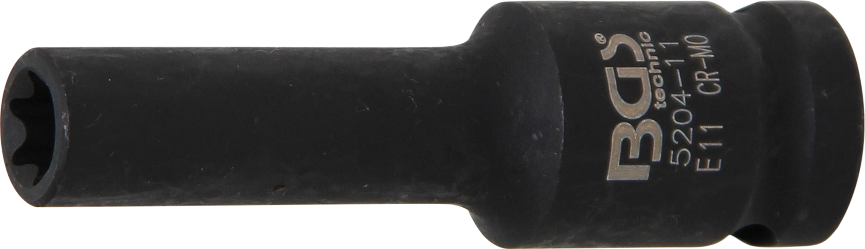 BGS 5204-11 Kraft-Steckschlüssel-Einsatz E-Profil, tief | Antrieb Innenvierkant 12,5 mm (1/2") | SW E11