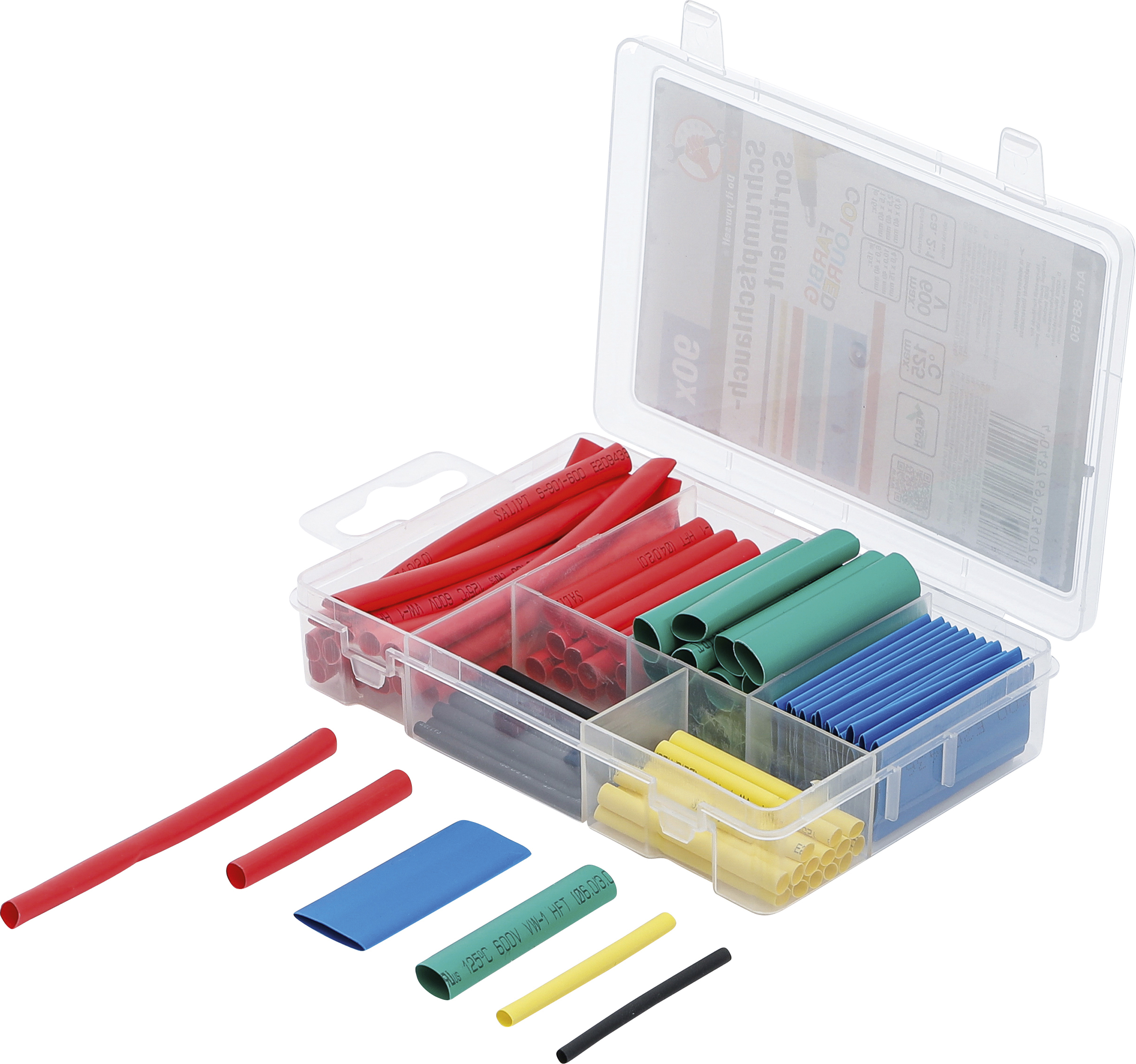 BGS 88150 Schrumpfschlauch-Sortiment | farbig | 90-tlg.