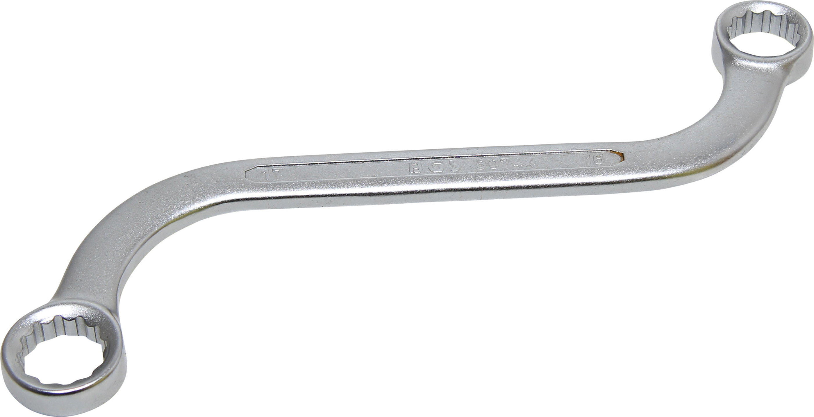 BGS 30744 S-Form Doppel-Ringschlüssel Zwölfkant | SW 16 x 17 mm