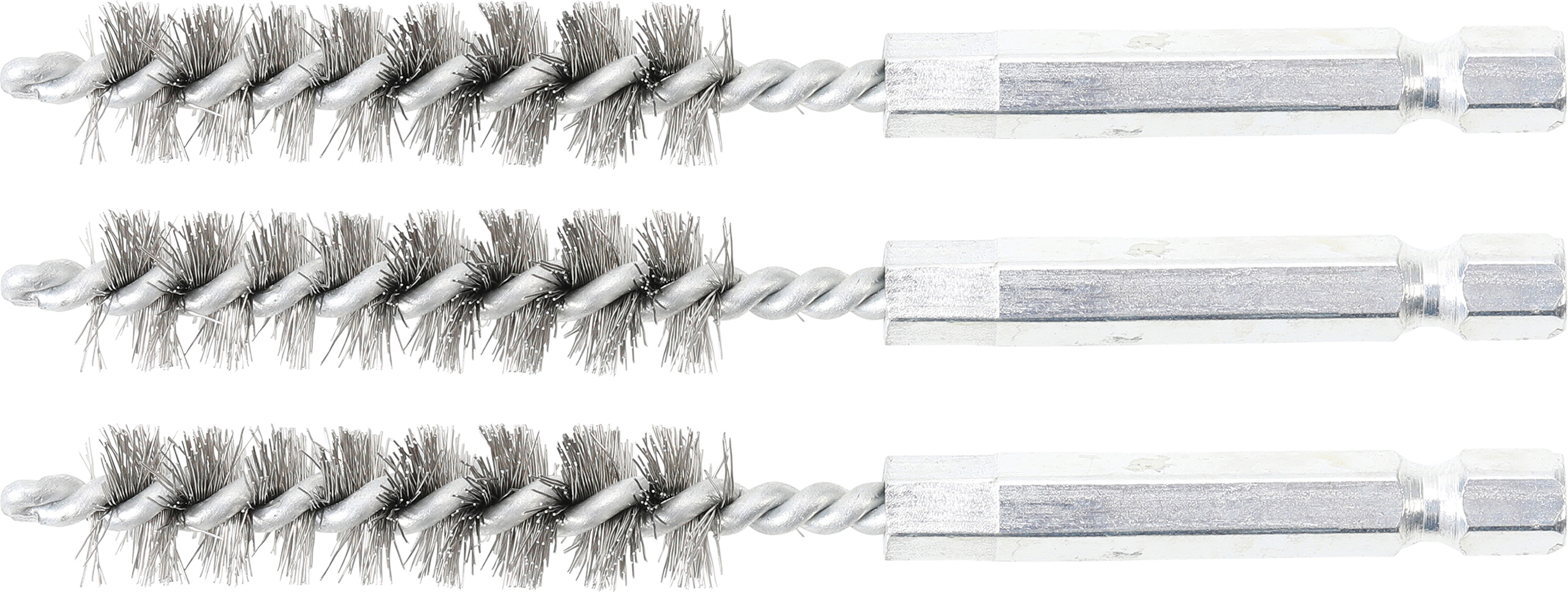 BGS 3078-11-S Stahlbürste | 11 mm | Antrieb Außensechskant 6,3 mm (1/4") | 3-tlg.