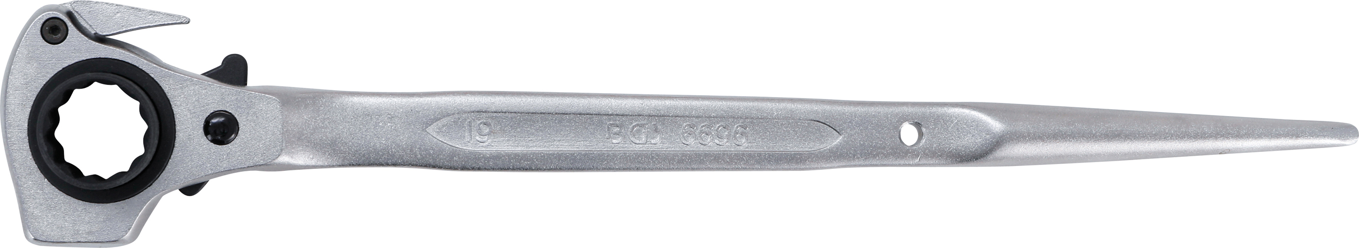 BGS 6696 Gerüstbauer-Knarre | 4-in-1 | SW 19 x 22 mm