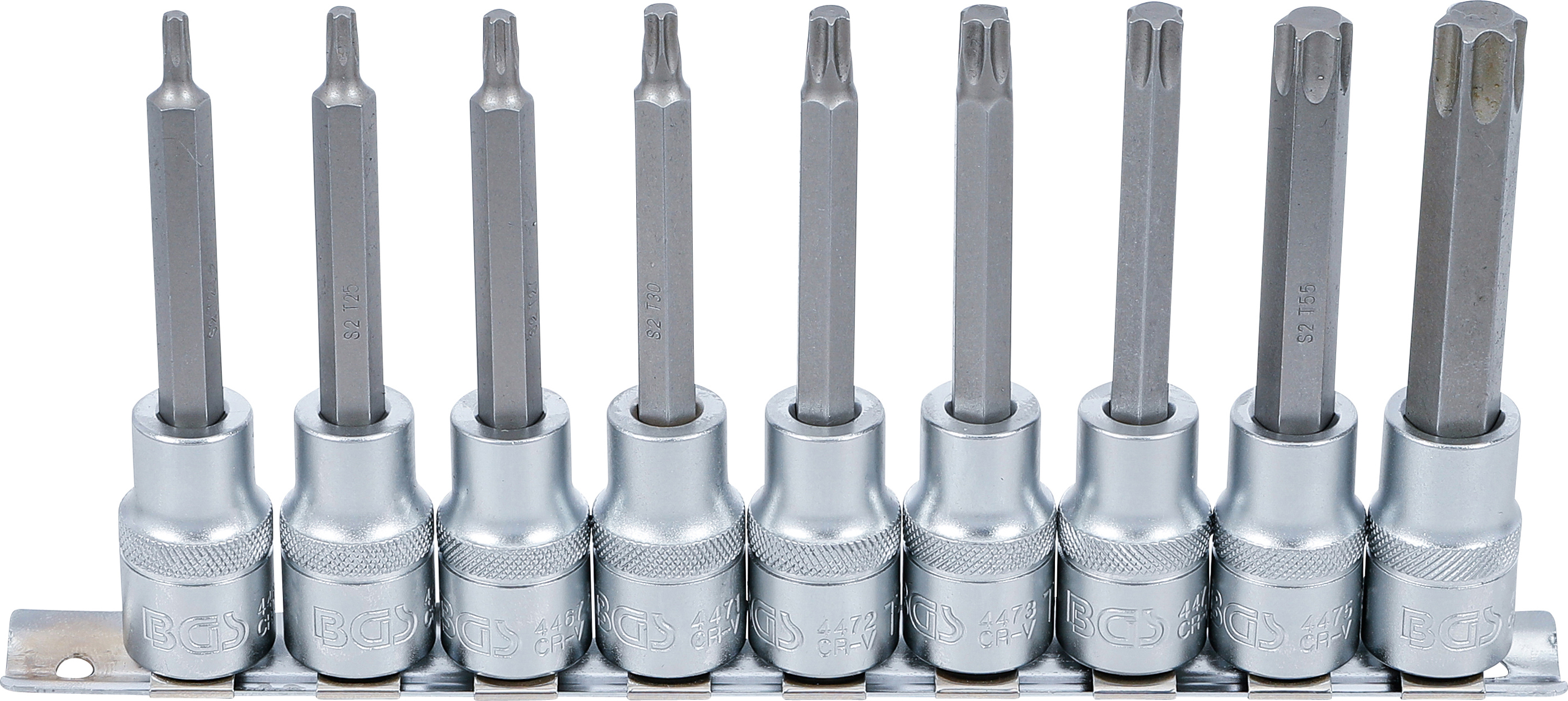 BGS 5177 Bit-Einsatz-Satz | Antrieb Innenvierkant 12,5 mm (1/2") | T-Profil (für Torx) | 9-tlg.