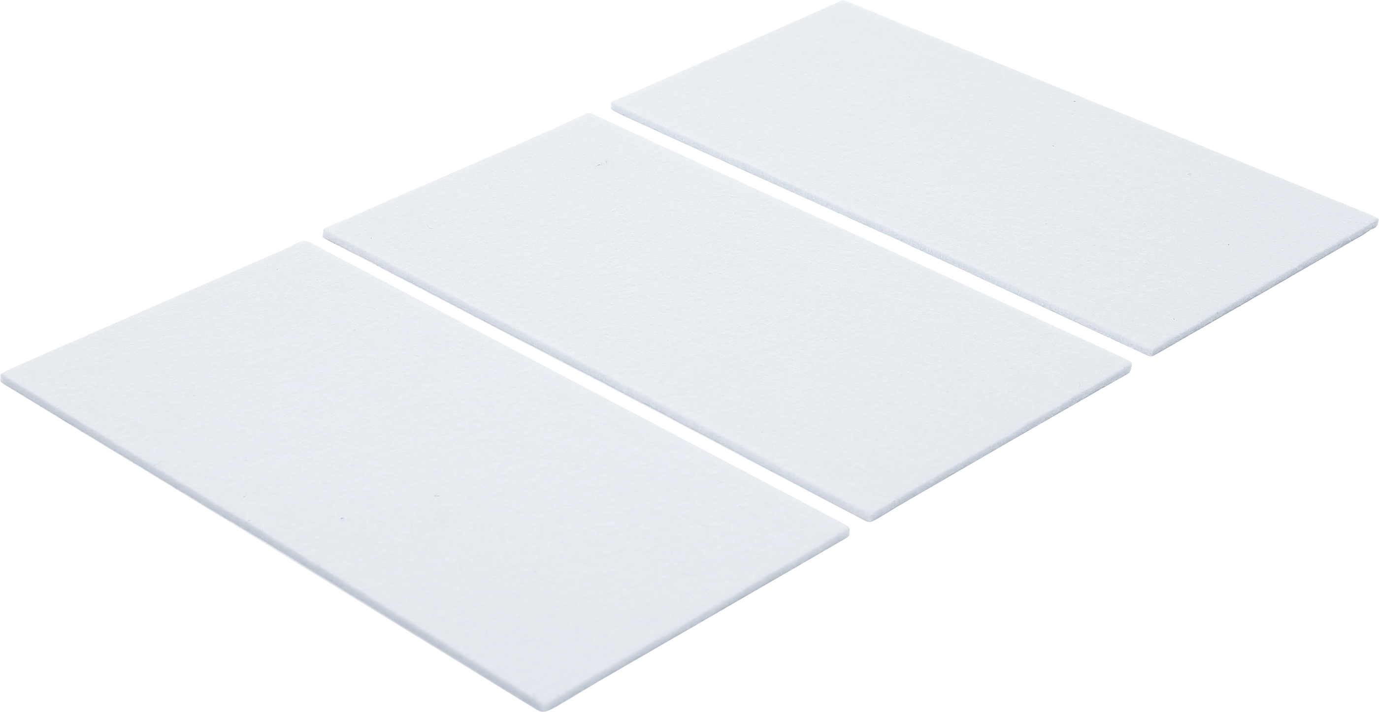 BGS 80711 Filzgleiter | Platten | weiß | 100 x 200 mm | 3-tlg.