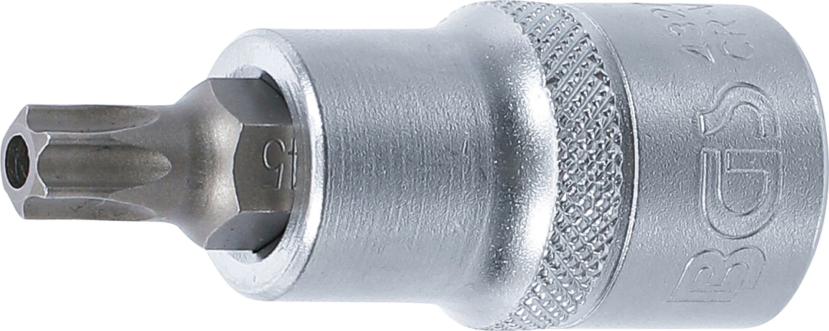 BGS 4327 Bit-Einsatz | Antrieb Innenvierkant 12,5 mm (1/2") | T-Profil (für Torx) mit Bohrung T45 BGS 4327 Bit-Einsatz | Antrieb Innenvierkant 12,5 mm (1/2") | T-Profil (für Torx) mit Bohrung T45