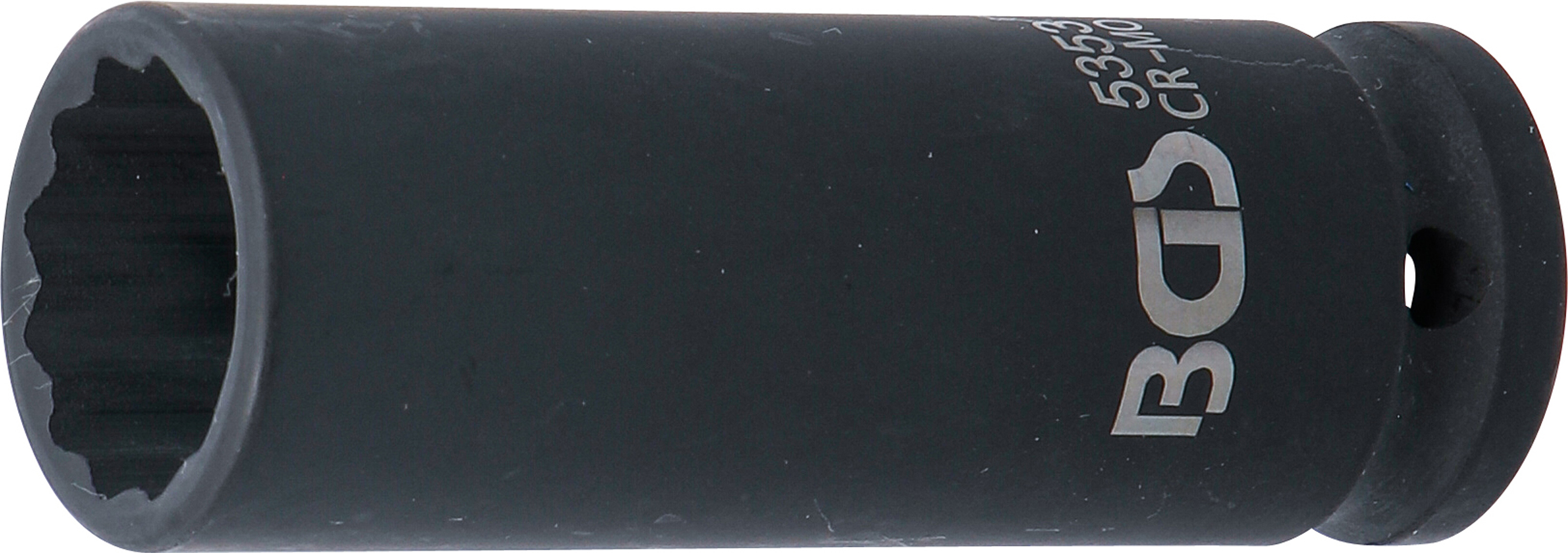 BGS 5353 Kraft-Steckschlüssel-Einsatz Zwölfkant, tief | Antrieb Innenvierkant 12,5 mm (1/2") | SW 21 mm