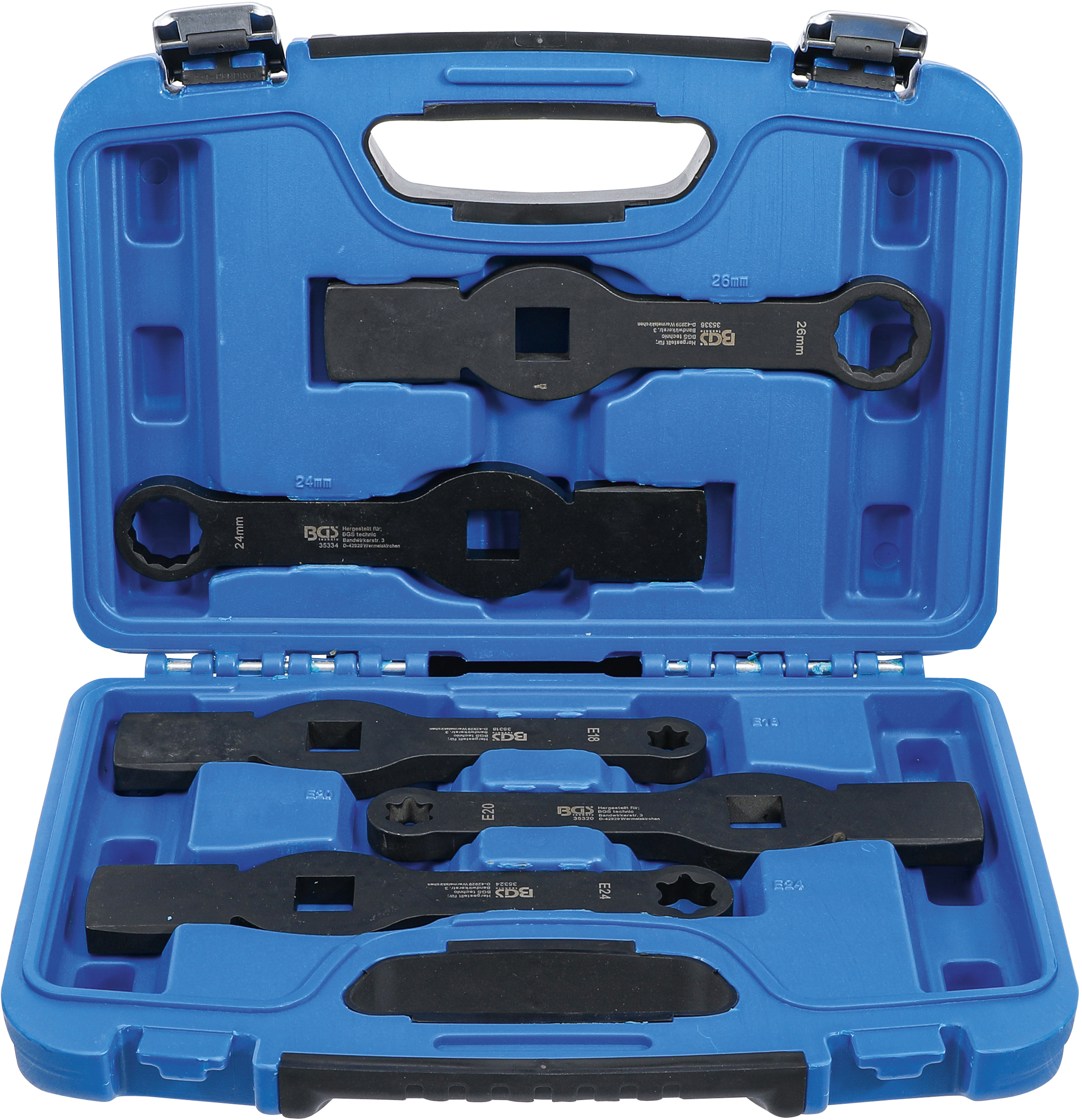 BGS 35310 Schlag-Ringschlüssel-Satz | Zwölfkant / E-Profil (für Torx) | 5-tlg.