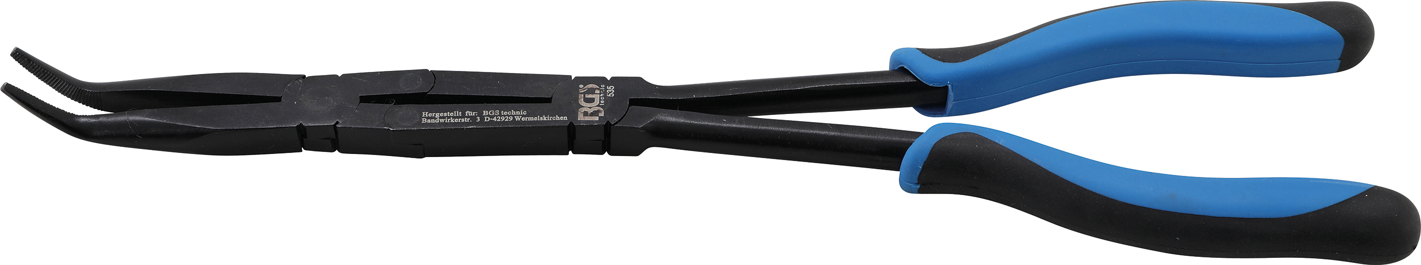 BGS 535 Doppelgelenk-Zange | abgewinkelte Spitze | 350 mm