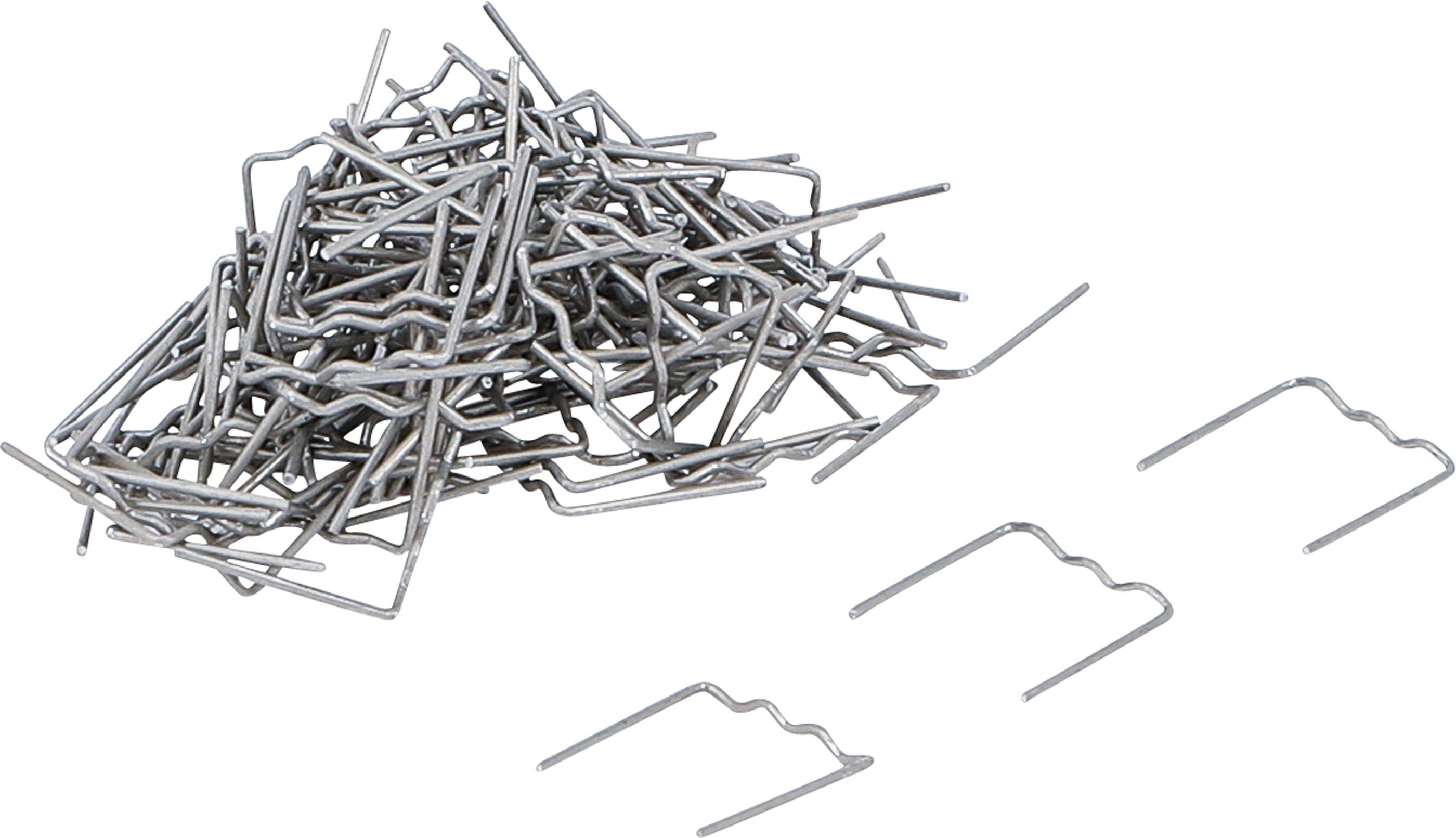 BGS 73351 Reparaturklammern-Satz | flach | 0,8 mm | 100-tlg.
