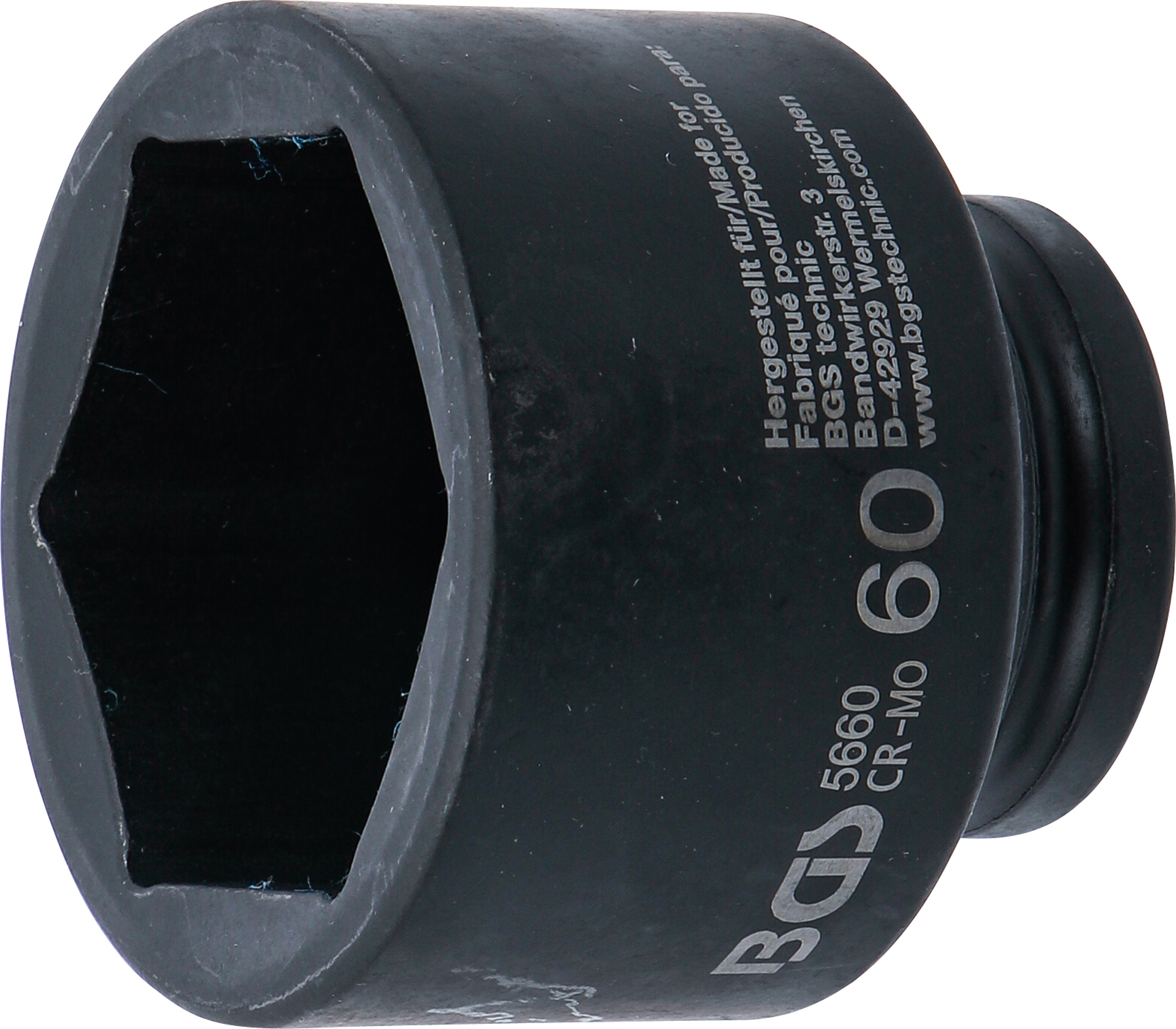 BGS 5660 Kraft-Steckschlüssel-Einsatz Sechskant | Antrieb Innenvierkant 20 mm (3/4") | SW 60 mm