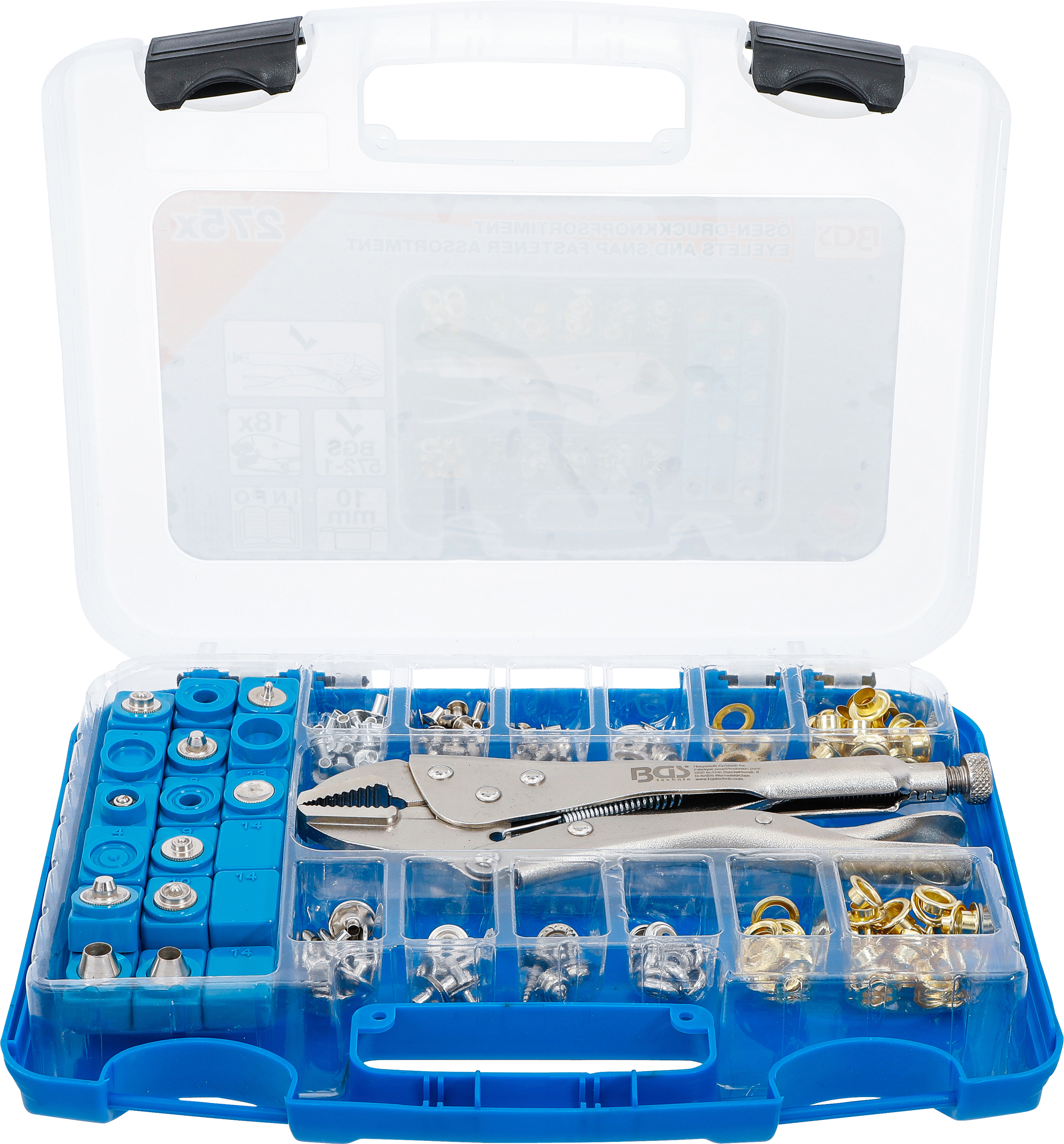 BGS 572 Ösen-Druckknopf-Sortiment | 275-tlg.