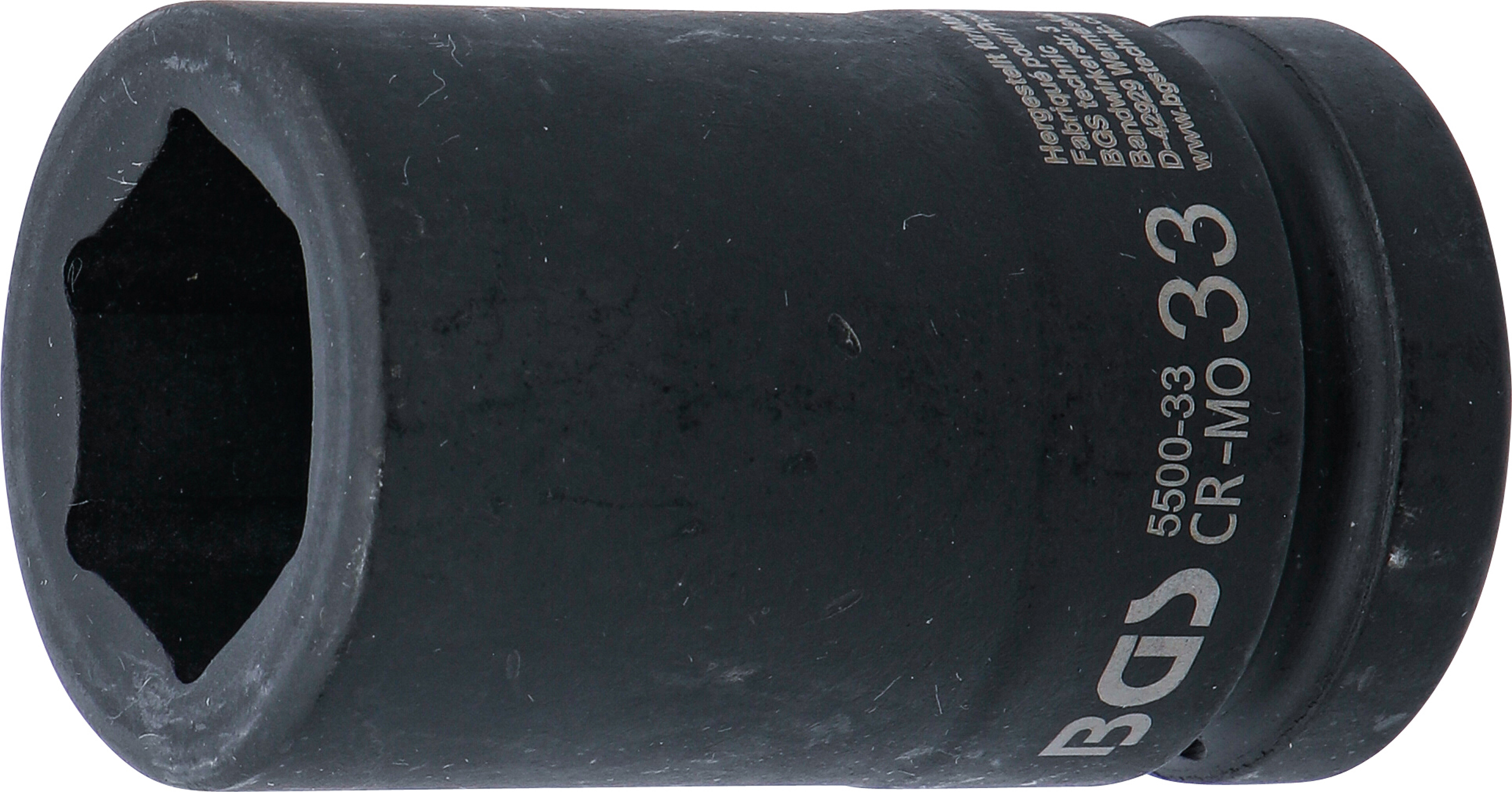 BGS 5500-33 Kraft-Steckschlüssel-Einsatz Sechskant, tief | Antrieb Innenvierkant 25 mm (1") | SW 33 mm