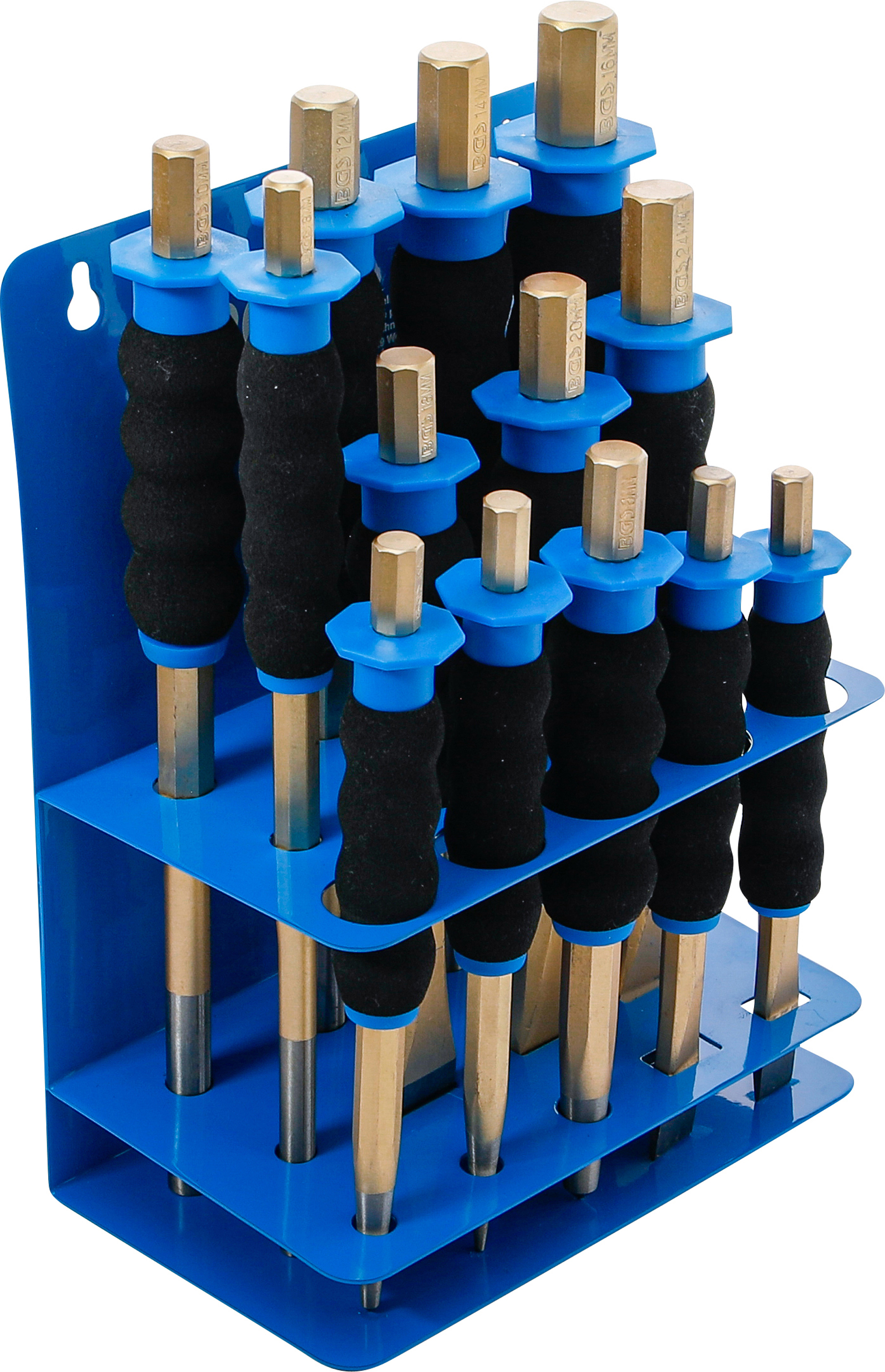 BGS 74596 Splintentreiber-/ Körner-/ Flachmeißel-Satz | mit Handschutz | 13-tlg.