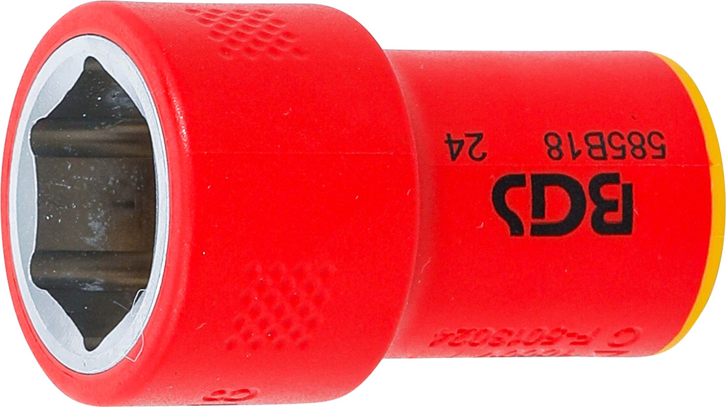 BGS 35878 VDE-Steckschlüssel-Einsatz Sechskant | Antrieb Innenvierkant 10 mm (3/8") | SW 18 mm BGS 35878 VDE-Steckschlüssel-Einsatz Sechskant | Antrieb Innenvierkant 10 mm (3/8") | SW 18 mm