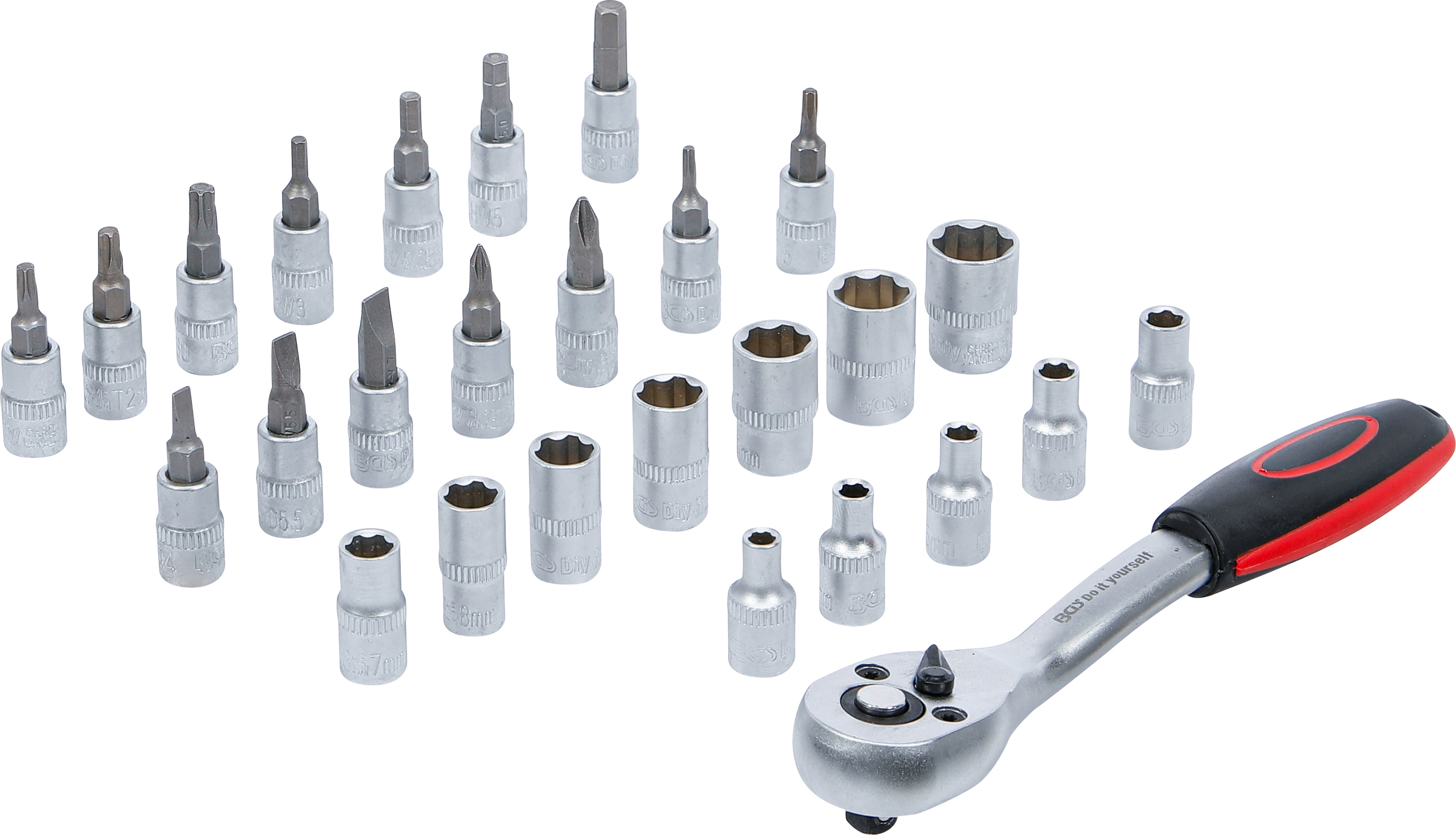 BGS 15105 Steckschlüssel-Satz | Antrieb 6,3 mm (1/4") | SW 4 - 13 mm | 27-tlg.