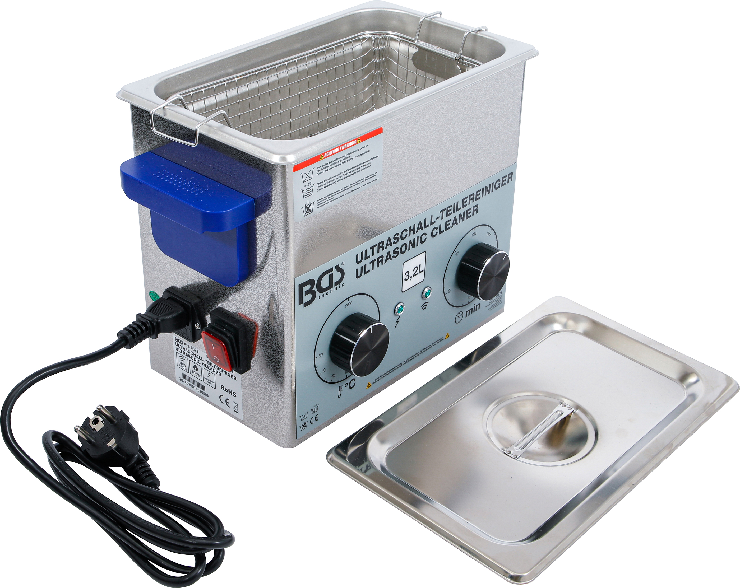 BGS 6879 Ultraschall-Teilereiniger | 3,2 l