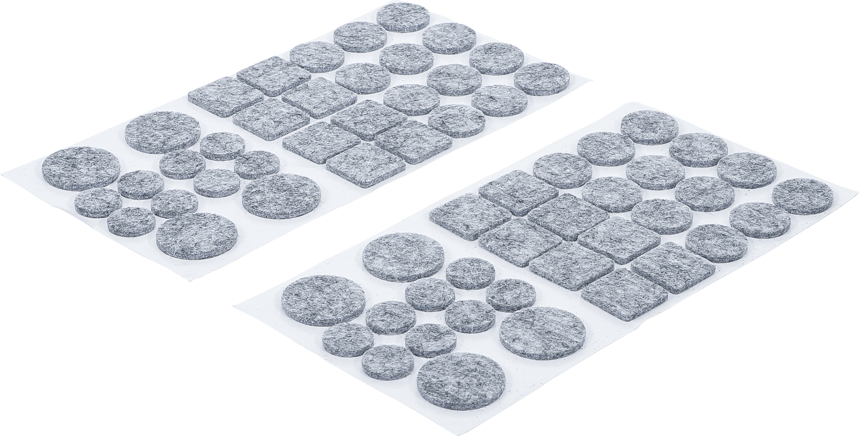 BGS 80703 Filzgleiter-Satz | grau-meliert | 64-tlg.