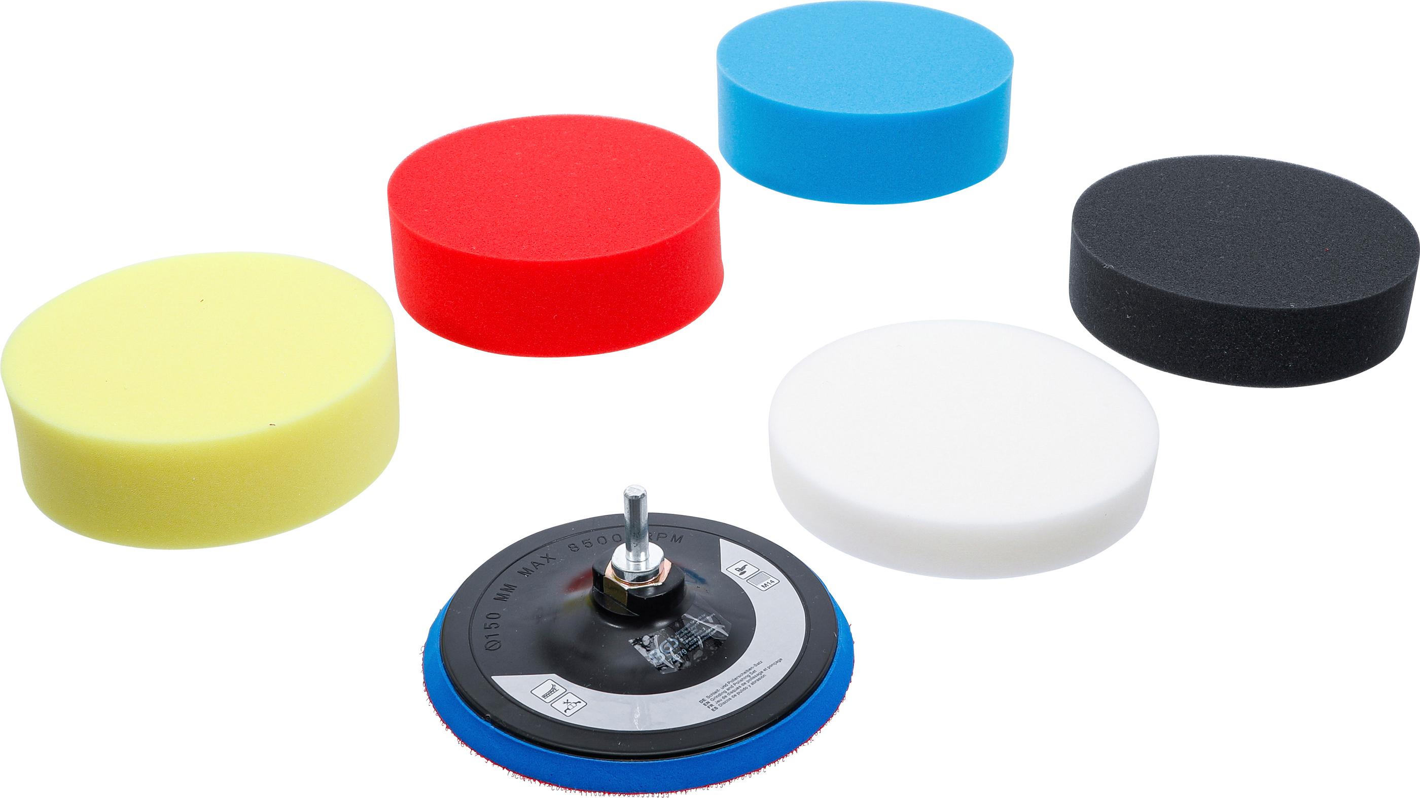 BGS 74379 Polierschwamm-Satz | Ø 150 mm | 6-tlg.