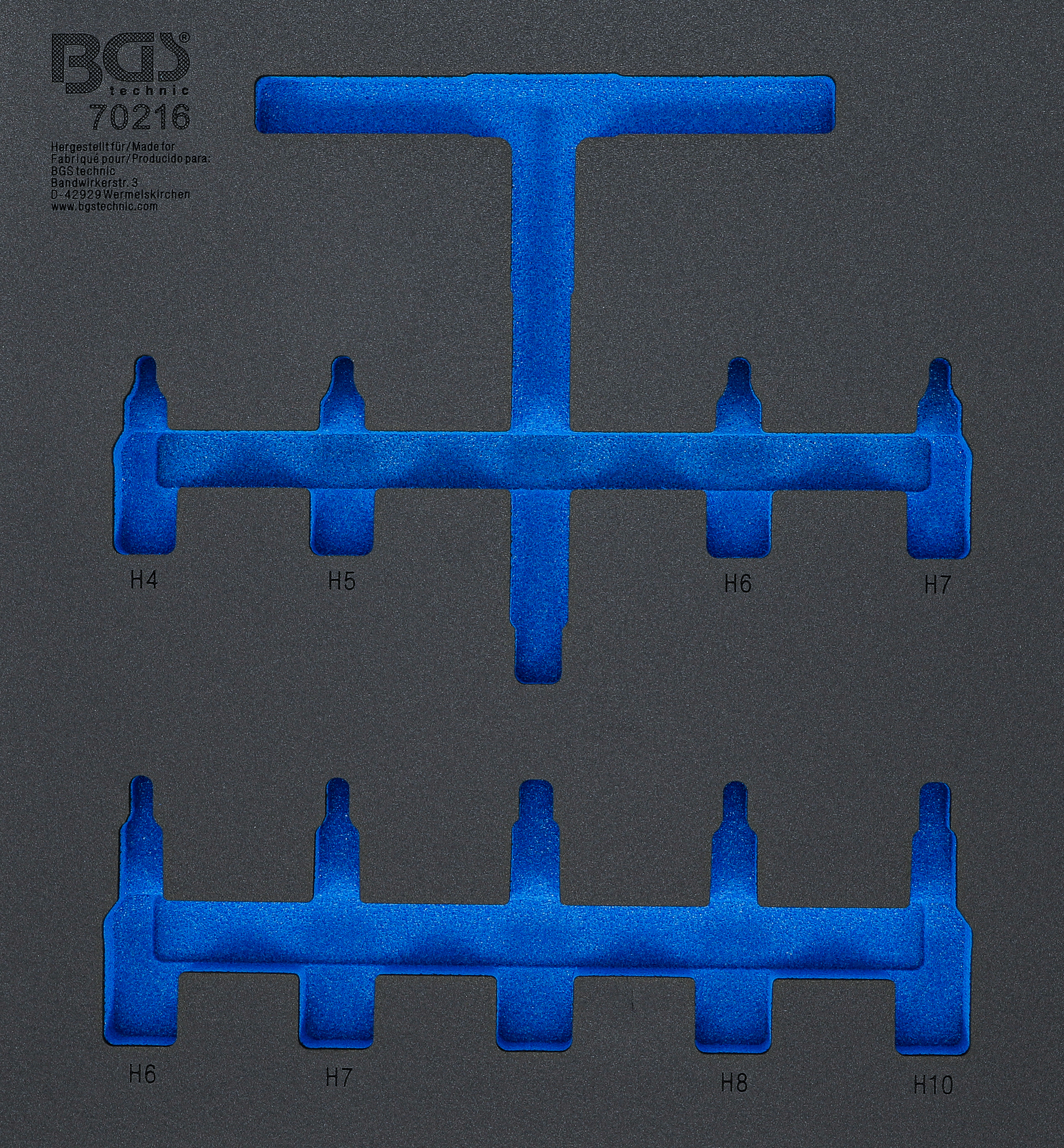 BGS 7132-1 Werkstattwageneinlage 2/3 | leer | für Art. 70216