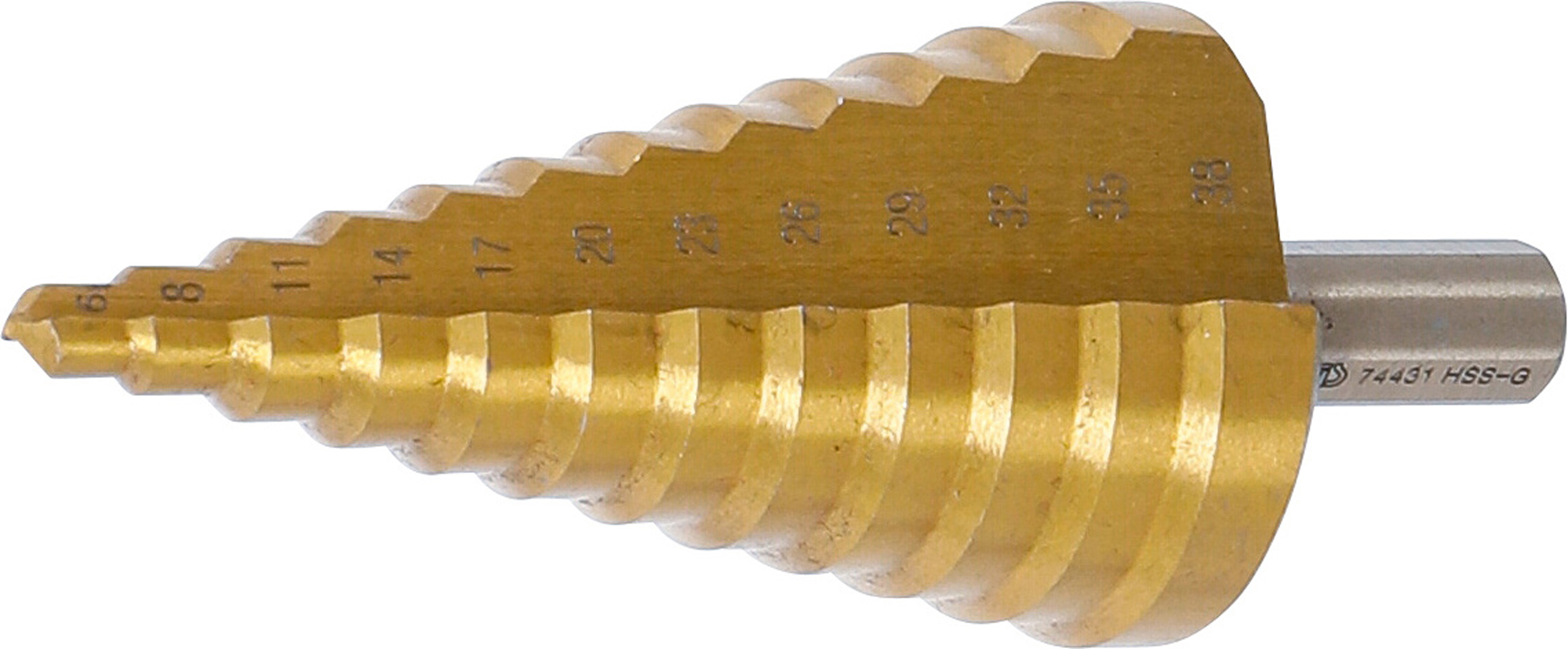 BGS 74431 Stufenbohrer | titan-nitriert | Ø 6 - 38 mm