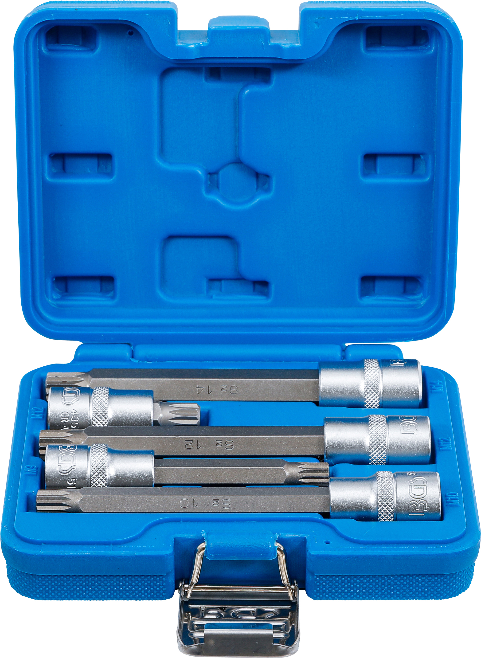BGS 8449 Bit-Einsatz-Satz | Antrieb Innenvierkant 12,5 mm (1/2") | Innenvielzahn (für XZN) | 5-tlg.
