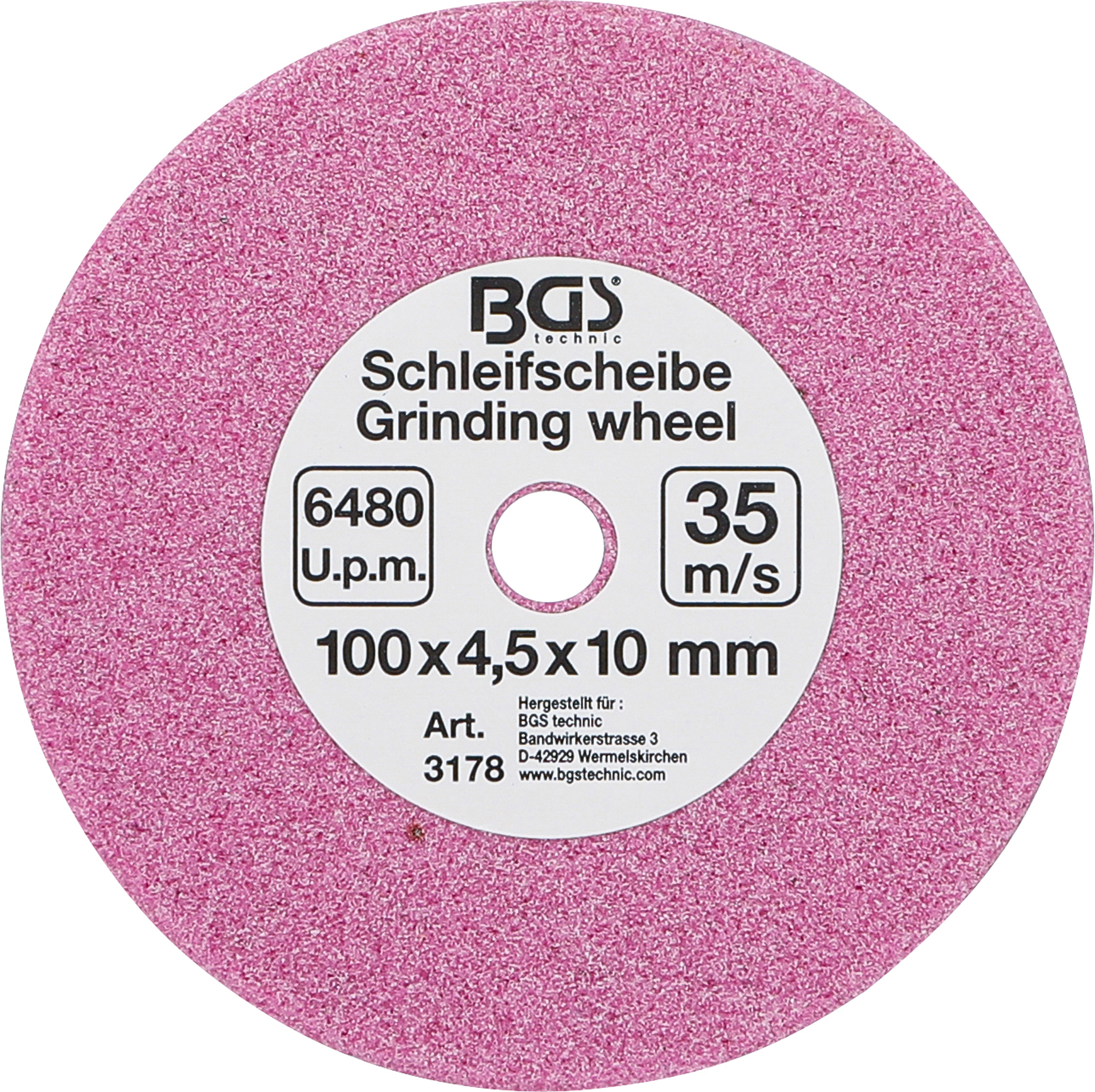 BGS 3178 Schleifscheibe | für Art. 3180 | Ø 100 x 4,5 x 10 mm