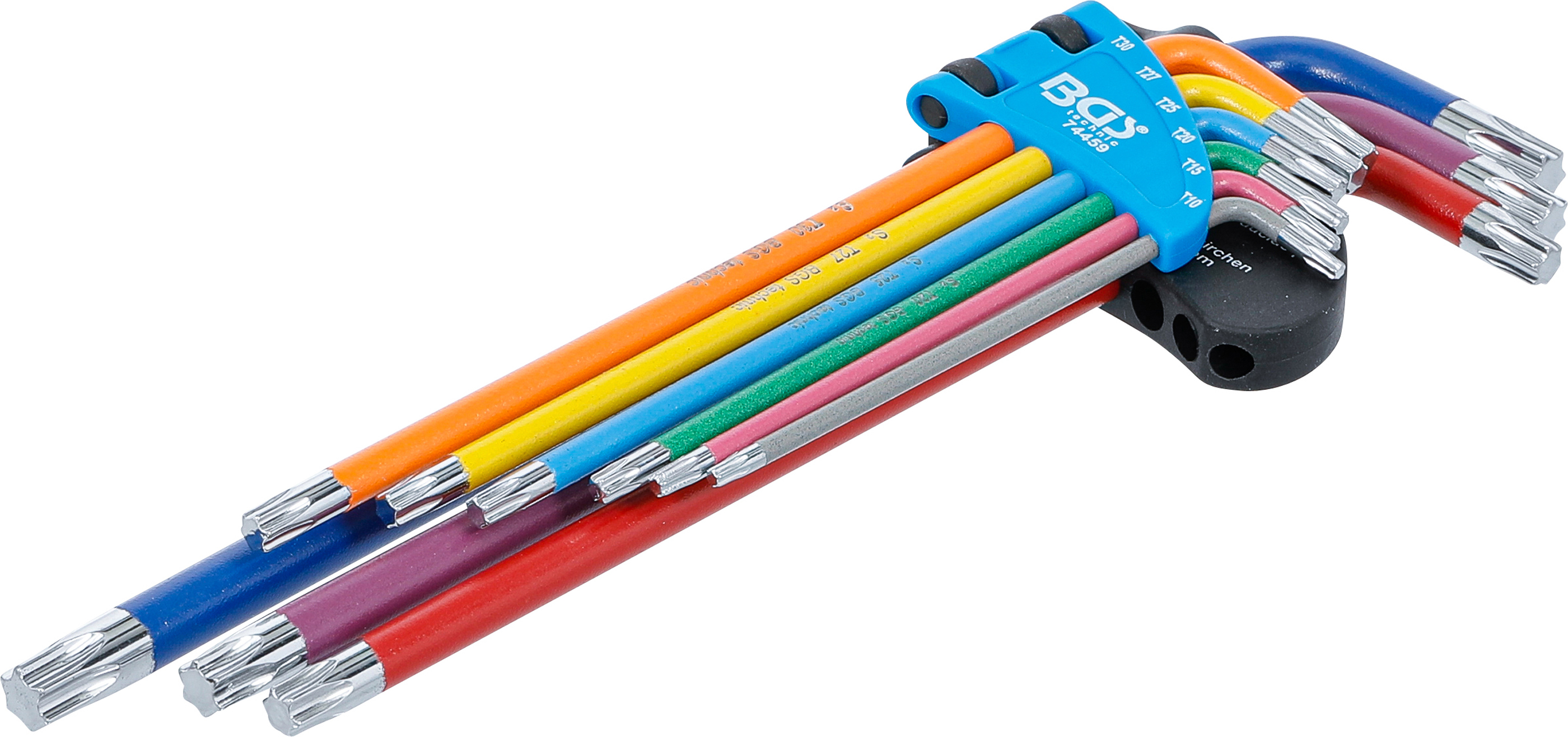 BGS 74459 Winkelschlüssel-Satz | Multicolour | extra lang | T-Profil (für Torx) T10 - T50 | 9-tlg.