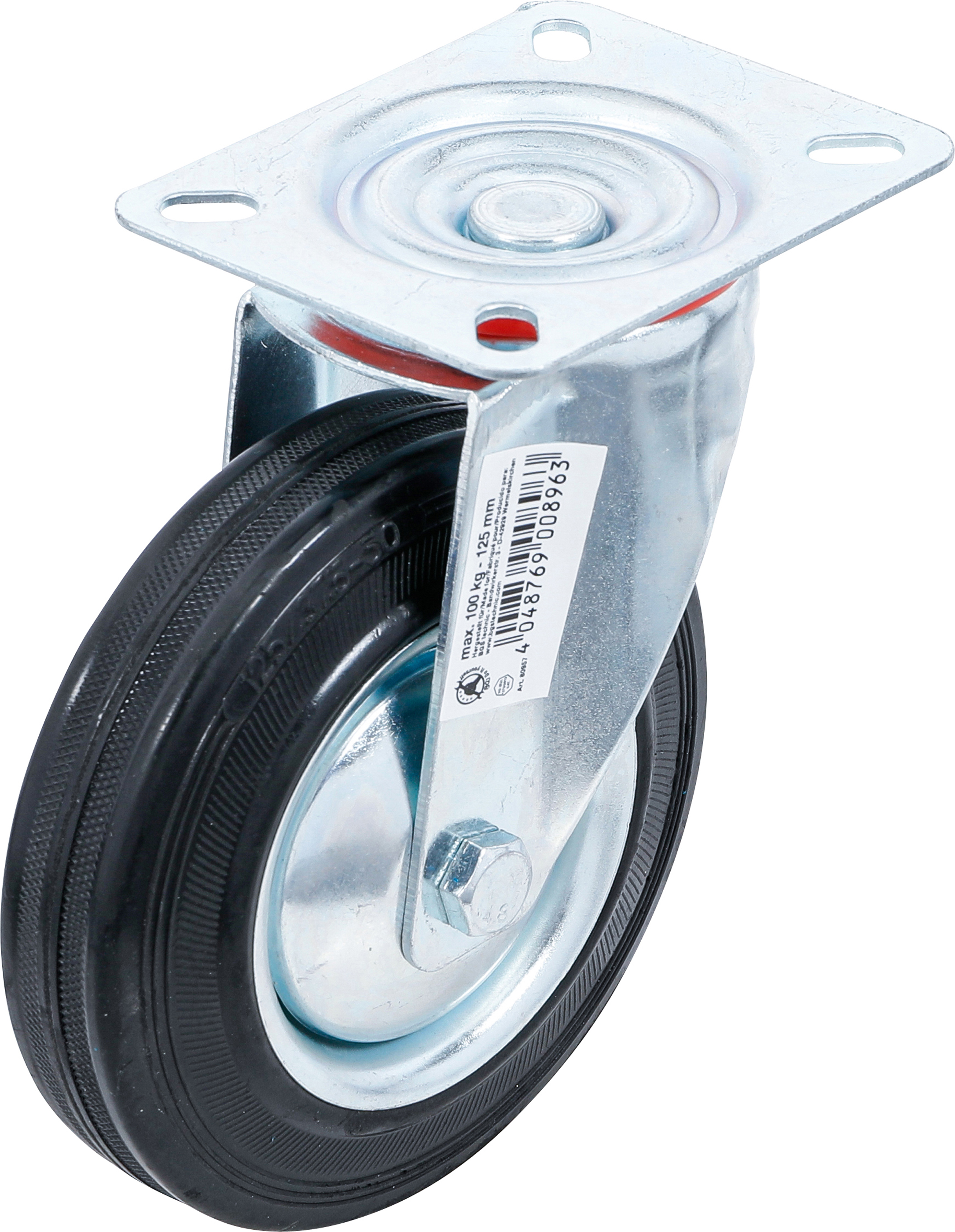 BGS 80957 Lenkrolle | mit Anschraubsockel | Ø 125 mm